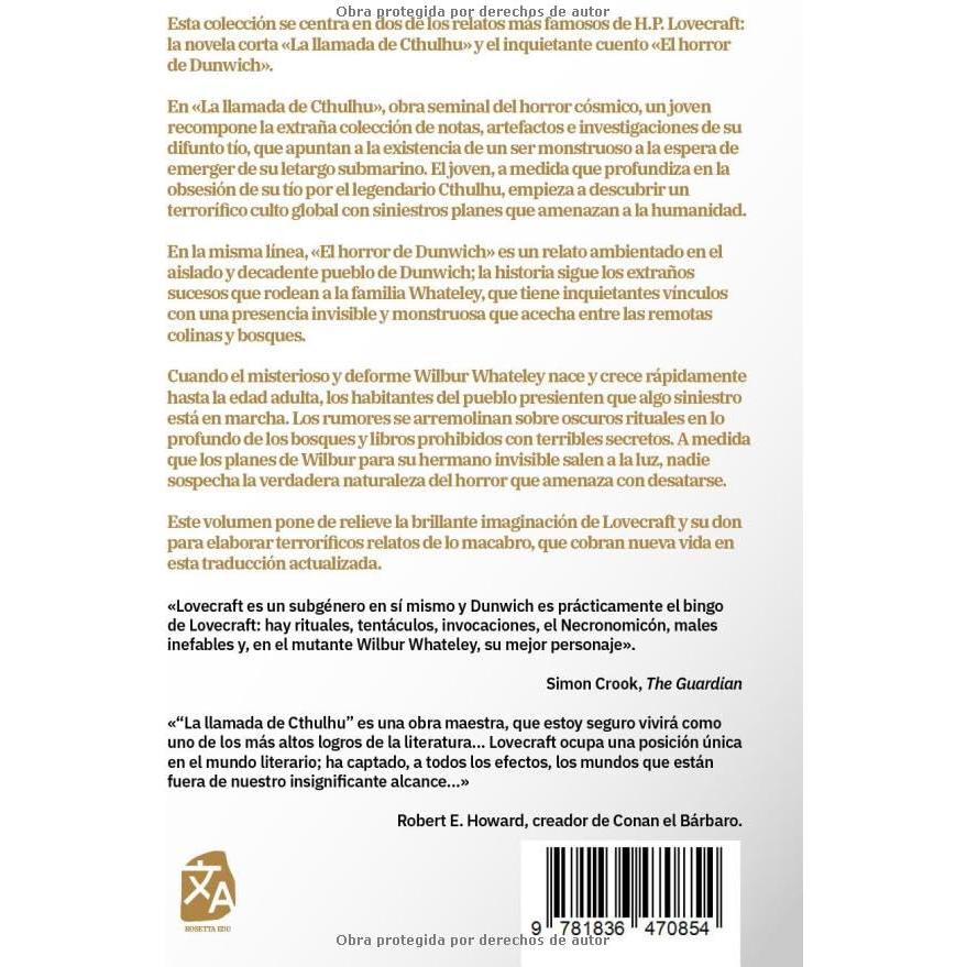 La llamada de Cthulhu - El horror de Dunwich: Nueva traducción al español (Spanish Edition)