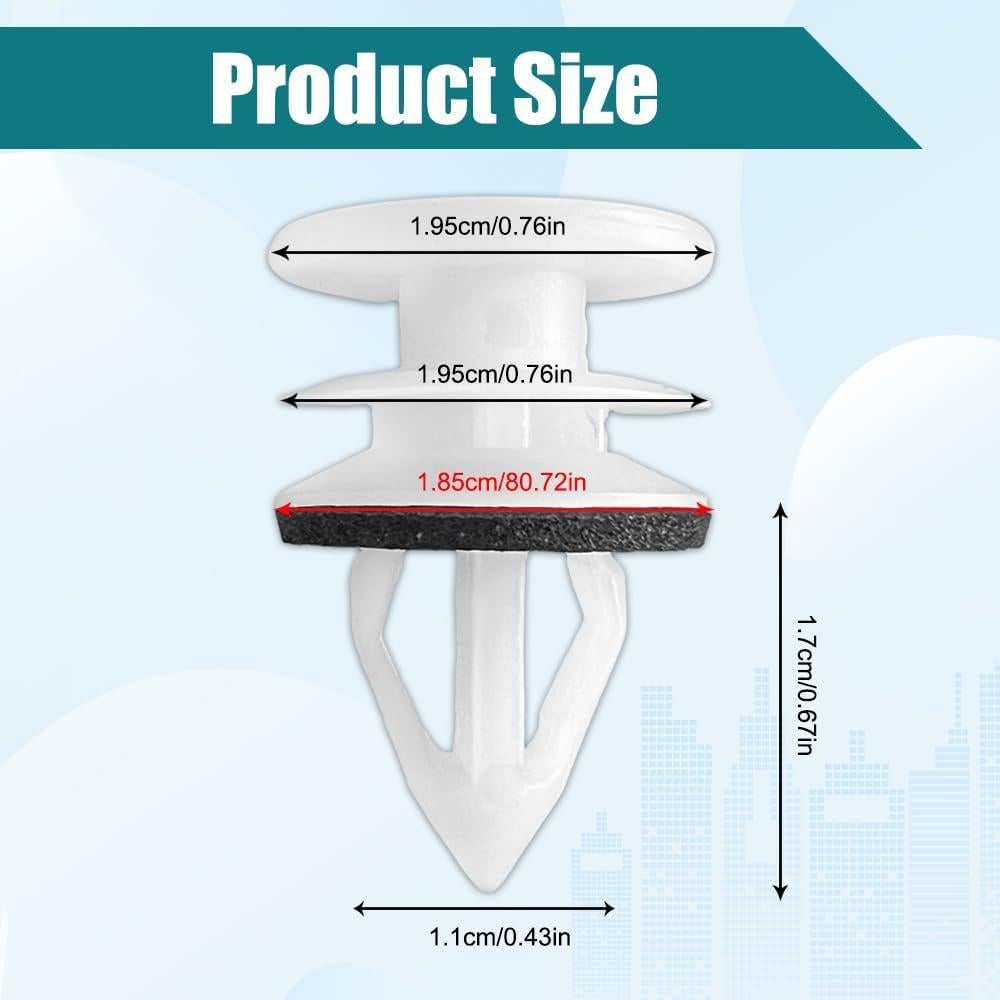 30 Clips de Retención de Panel de Puerta Nylon Lyxheth