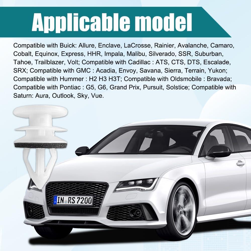 30 Clips de Retención de Panel de Puerta Nylon Lyxheth