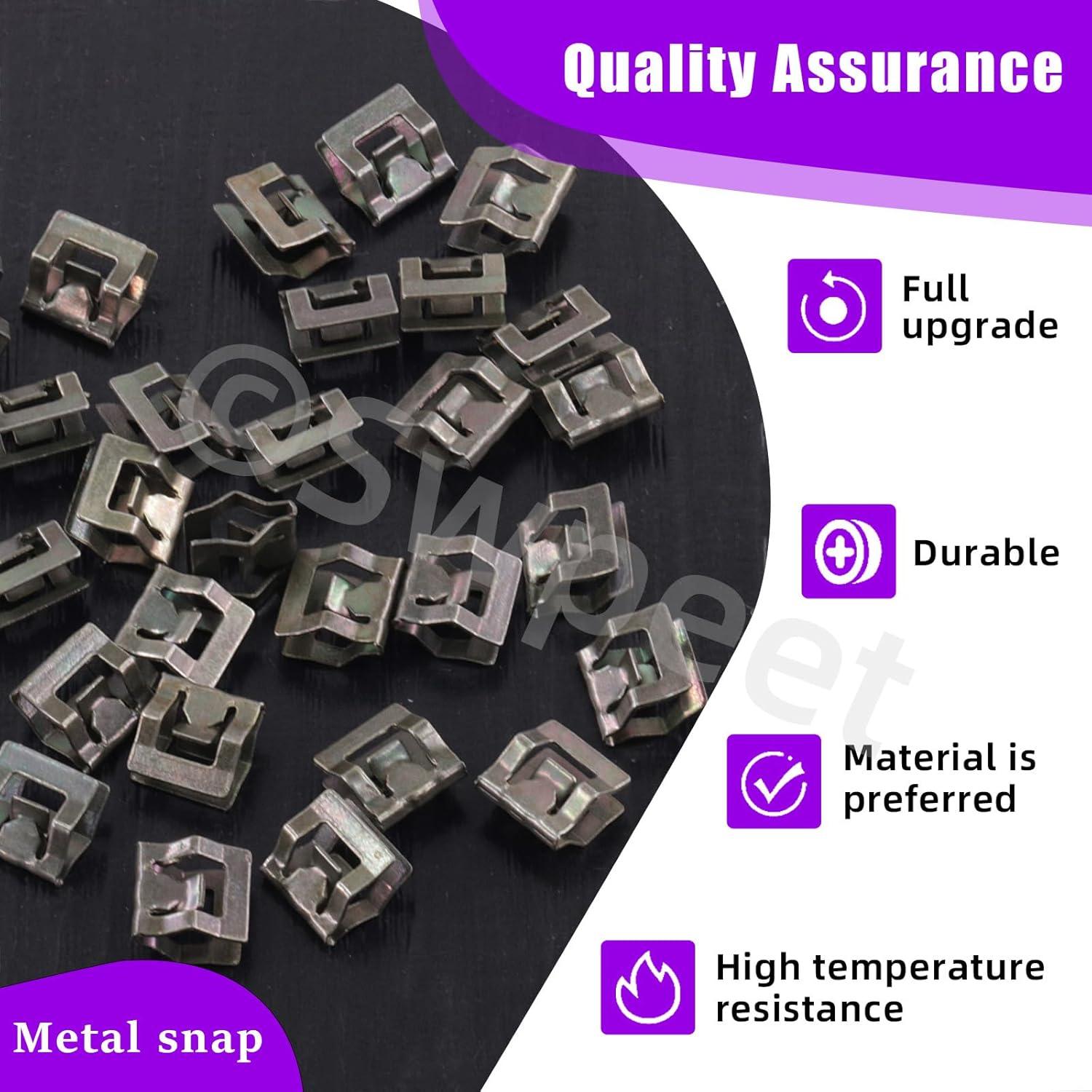 Kit 30 Clips U de Metal 10mm Swpeet para Panel de Auto