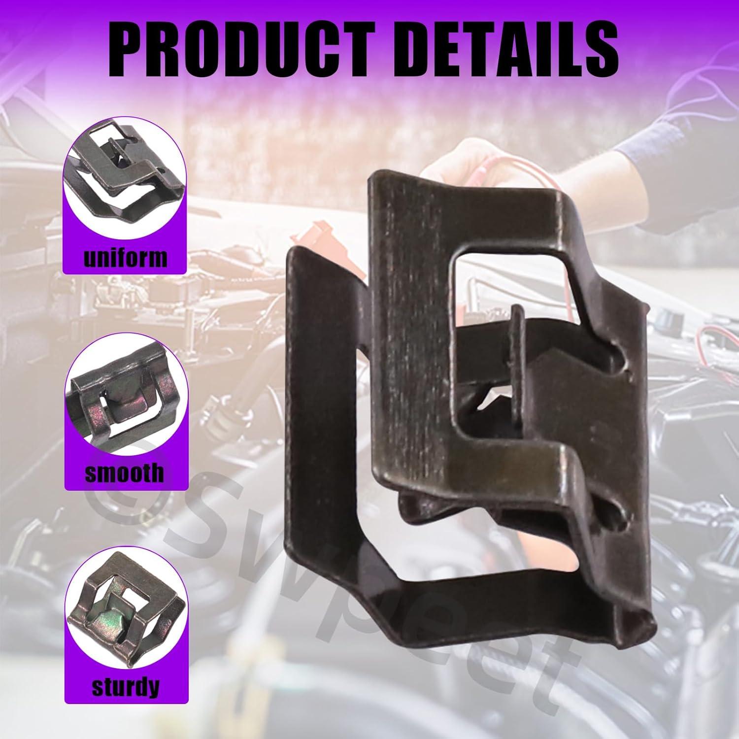 Kit 30 Clips U de Metal 10mm Swpeet para Panel de Auto