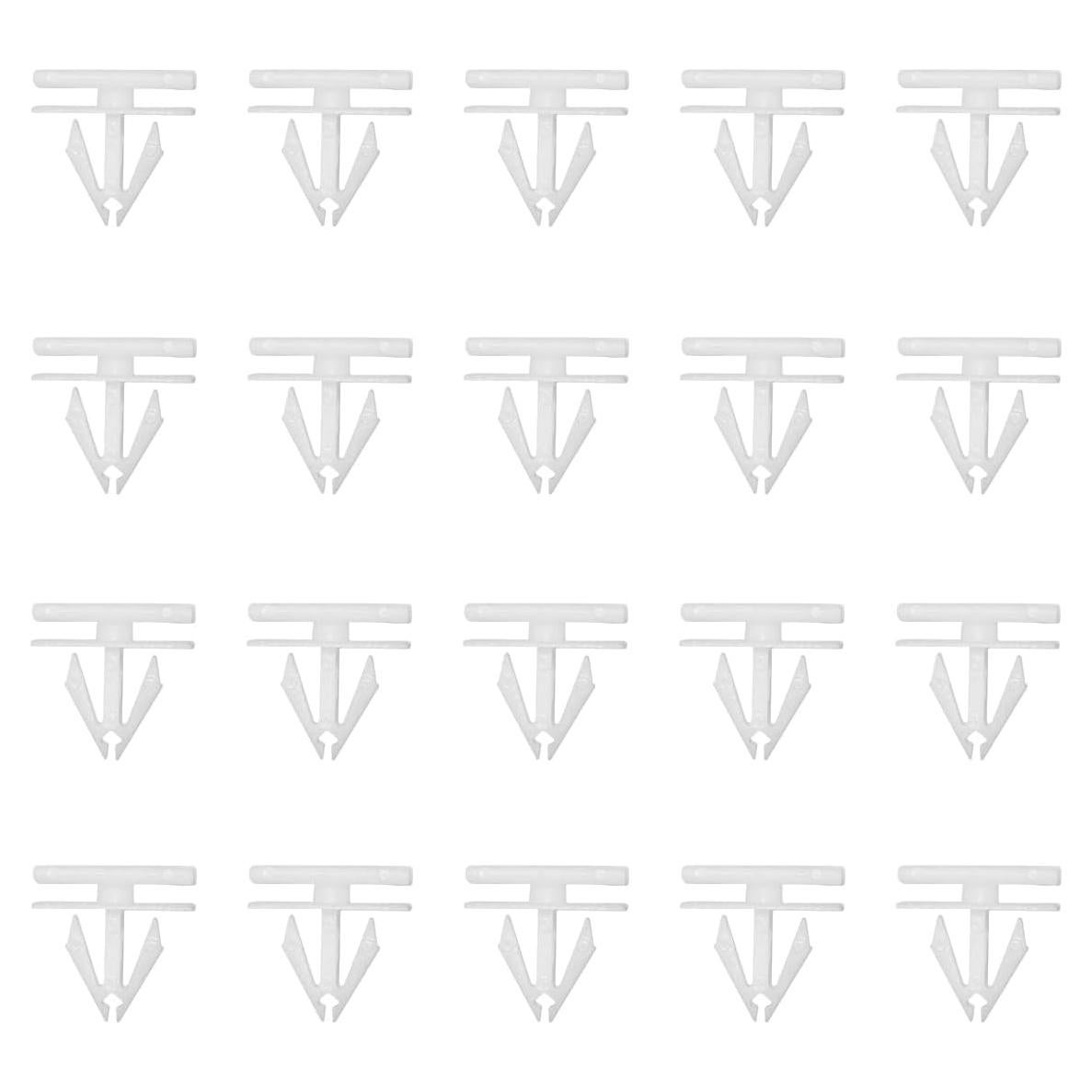 20 Clips de Remache JOYCOURT Nylon Blanco para Automóviles