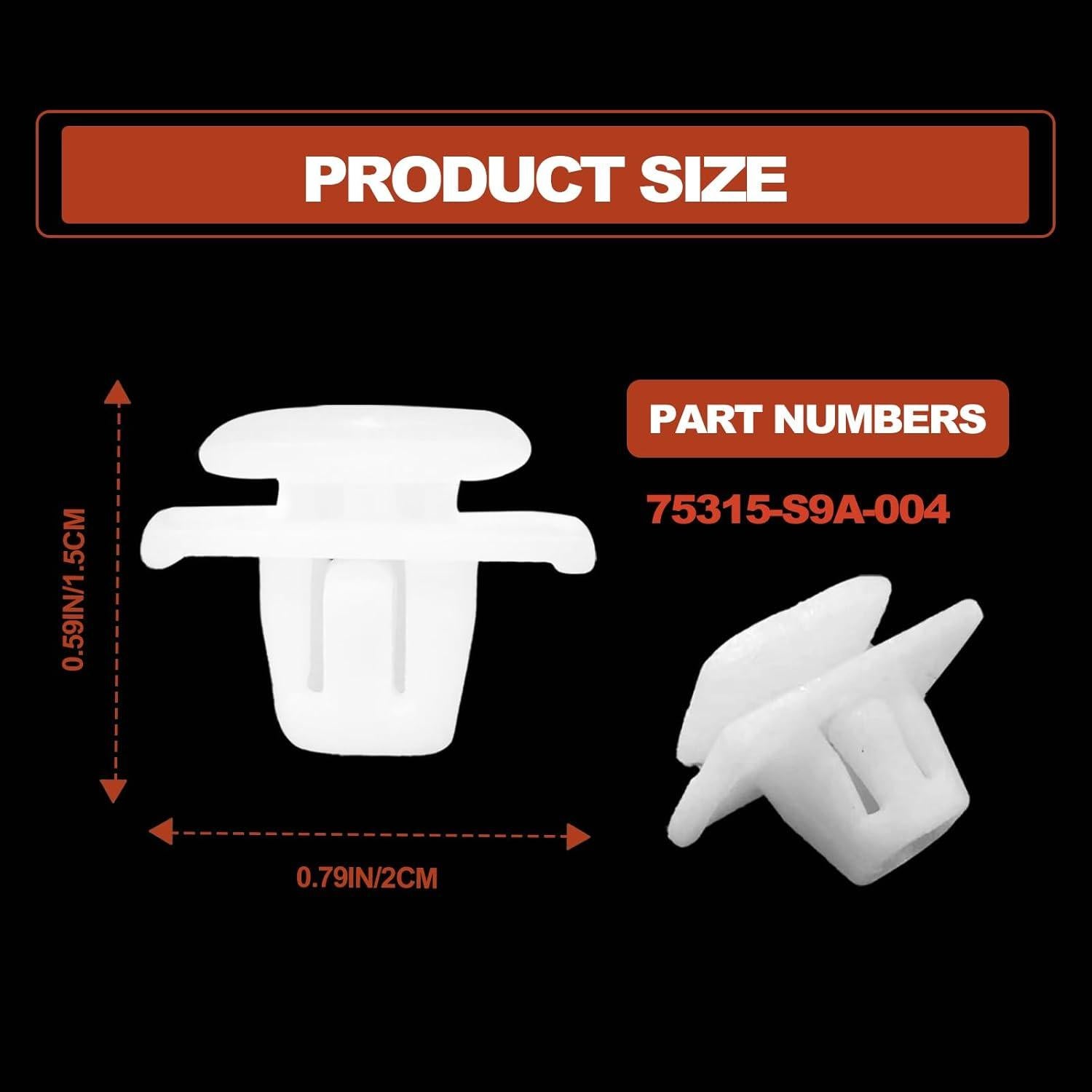 20 Clips de Sellado de Puerta Honda CR-V 2002-En TOPCNOEM