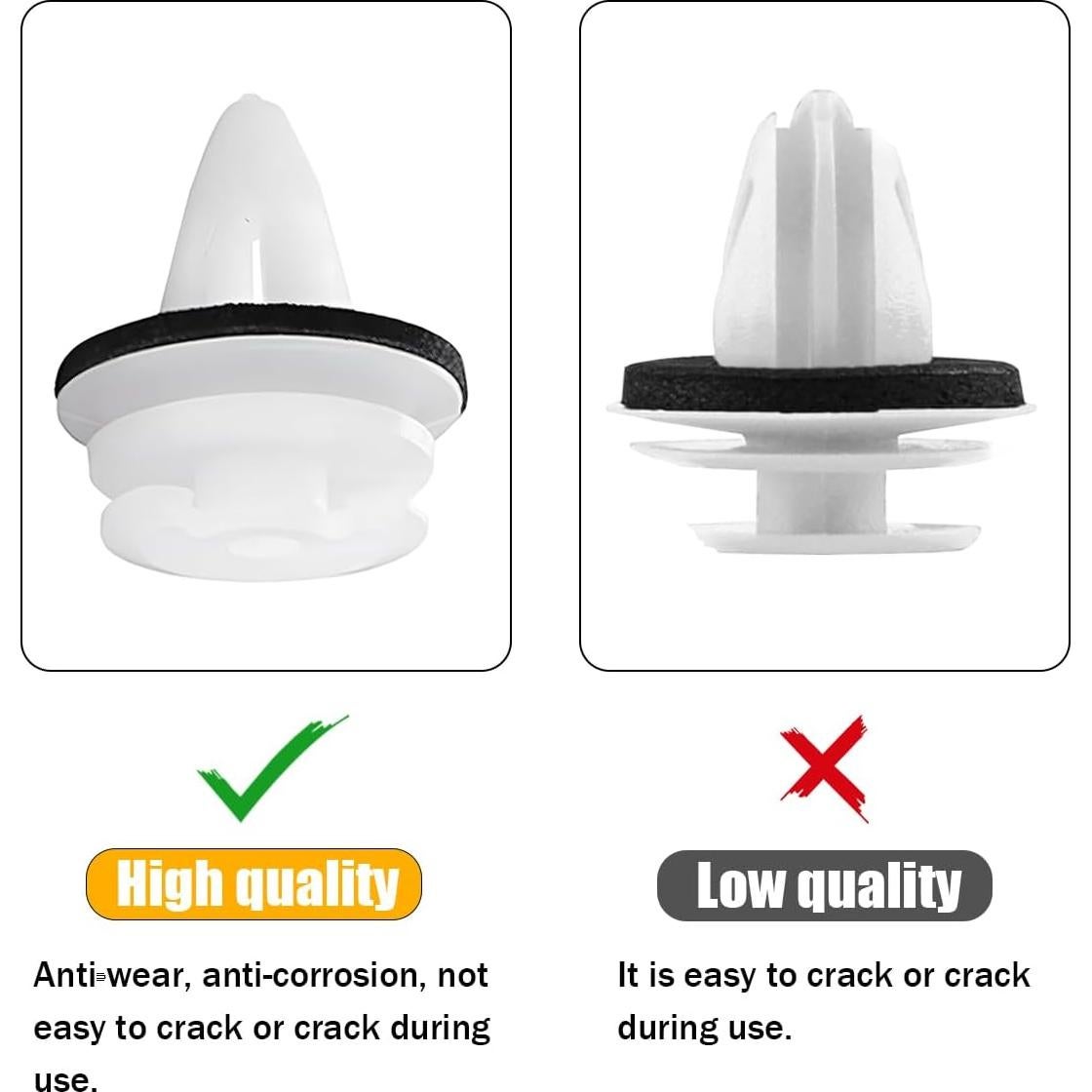 50 Clips de Retención Panel Recorte Coche Bittwee OEM 51411973500