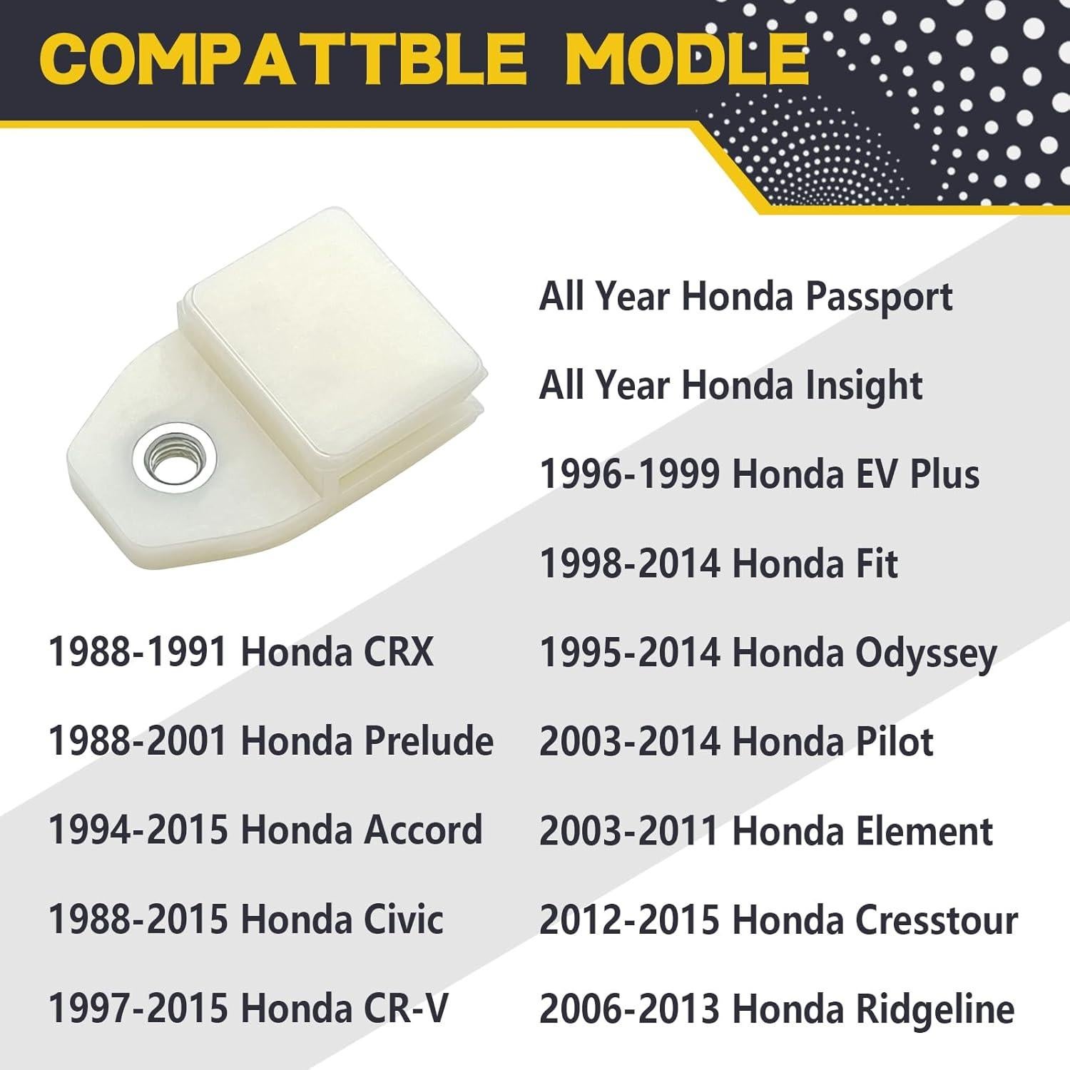 Clips de canal de vidrio SYudwen para Honda Civic y Accord (2 Pcs)