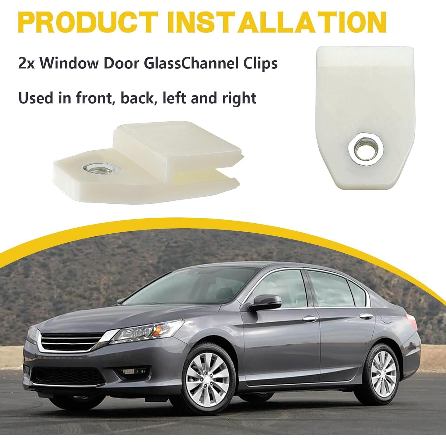 Clips de canal de vidrio SYudwen para Honda Civic y Accord (2 Pcs)