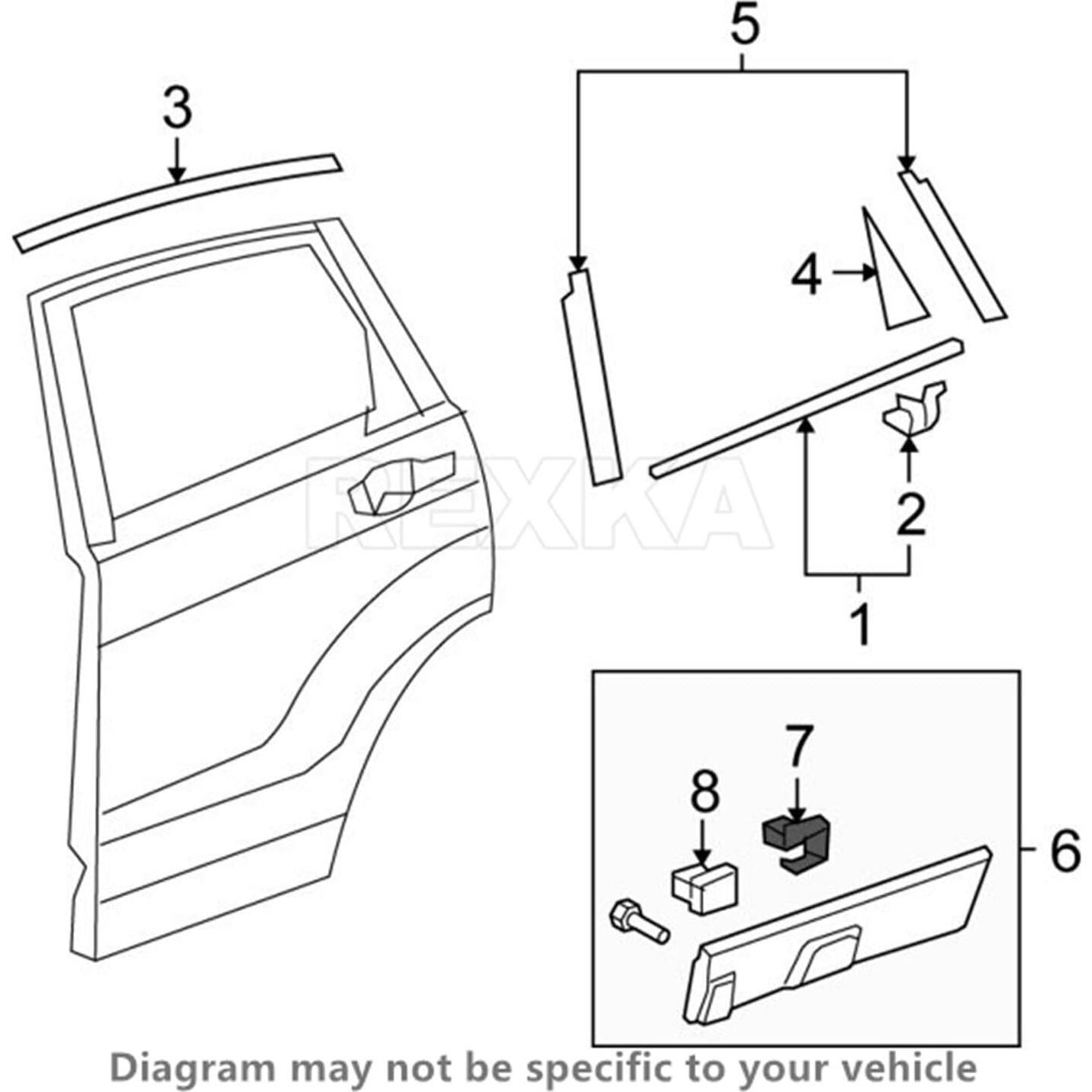 Clip de Sellado de Puerta Inferior Rexka 10pcs para Honda
