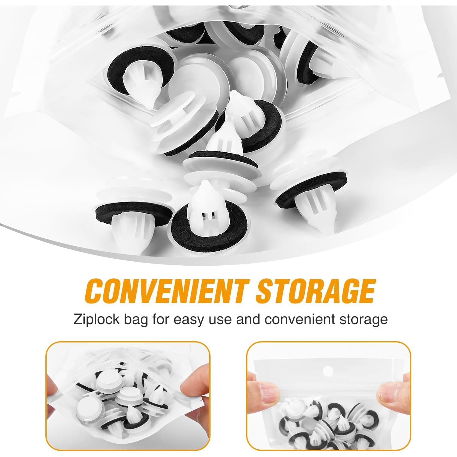 Clips de Panel de Puerta GOOACC 50Pcs Nylon 9mm GRC-304