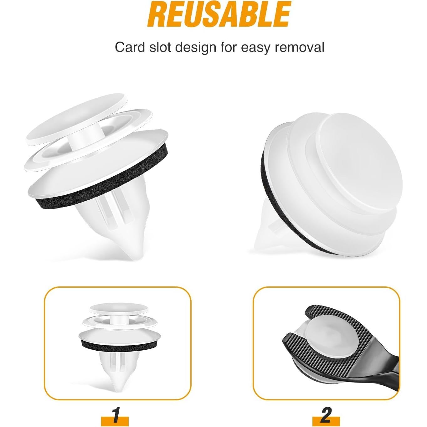 Clips de Panel de Puerta GOOACC 50Pcs Nylon 9mm GRC-304