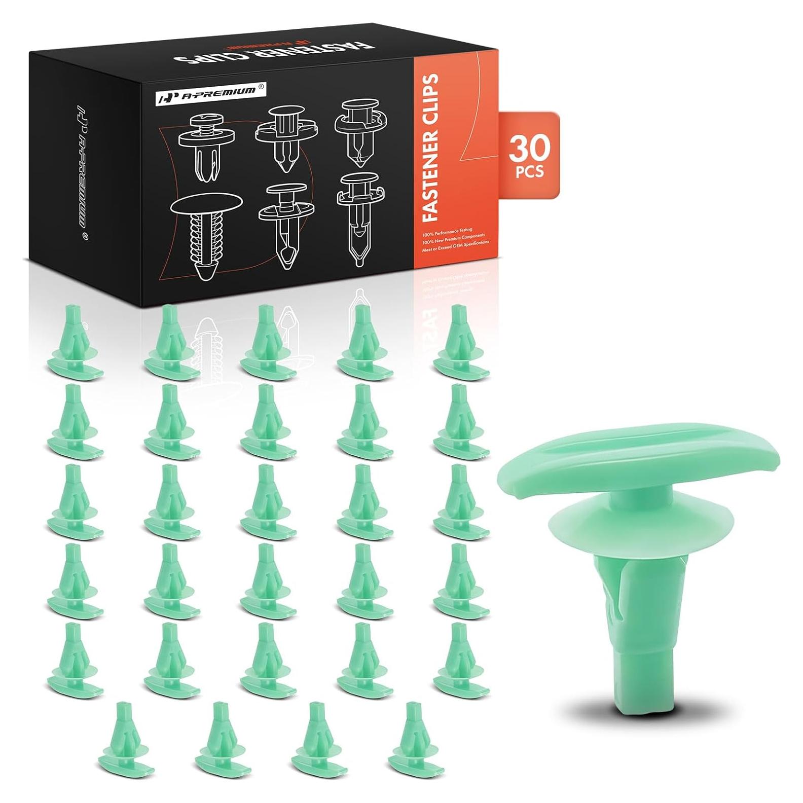 30 Clips de Retención de Nylon A-Premium para Honda y Acura