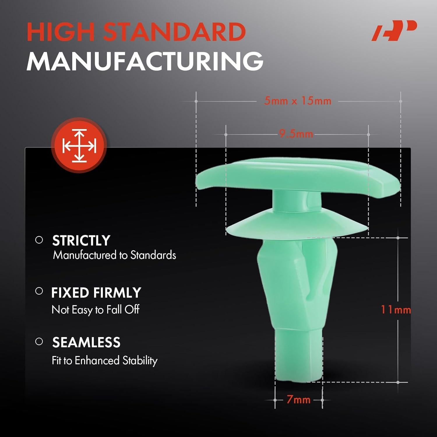 30 Clips de Retención de Nylon A-Premium para Honda y Acura