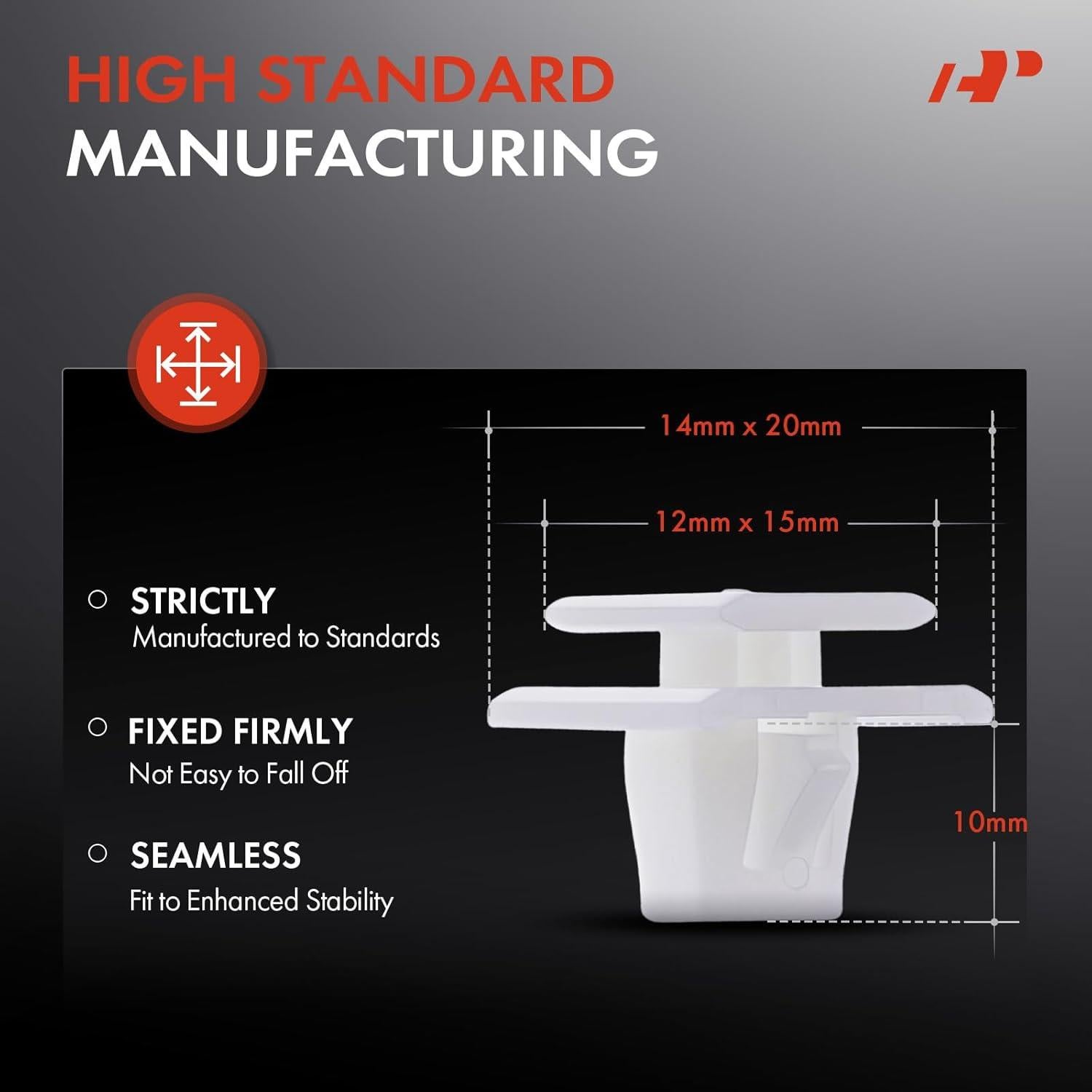 20 Clips de Retención Nylon A-Premium para Honda CR-V 2002-2019