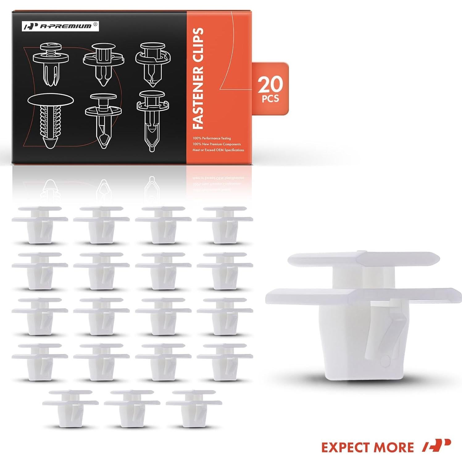 20 Clips de Retención Nylon A-Premium para Honda CR-V 2002-2019