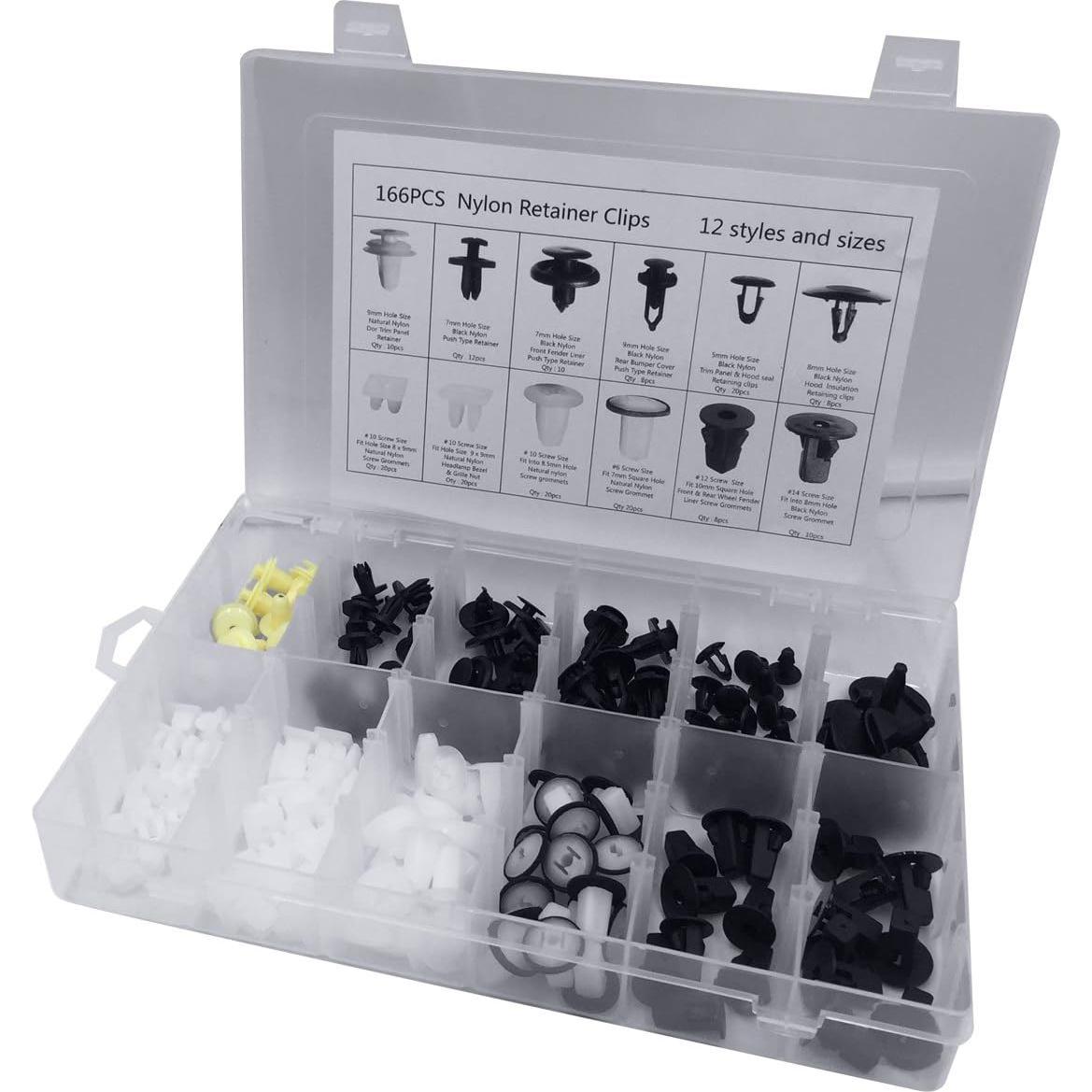 Juego de Clips de Recorte Lantee 166 Piezas para Autos