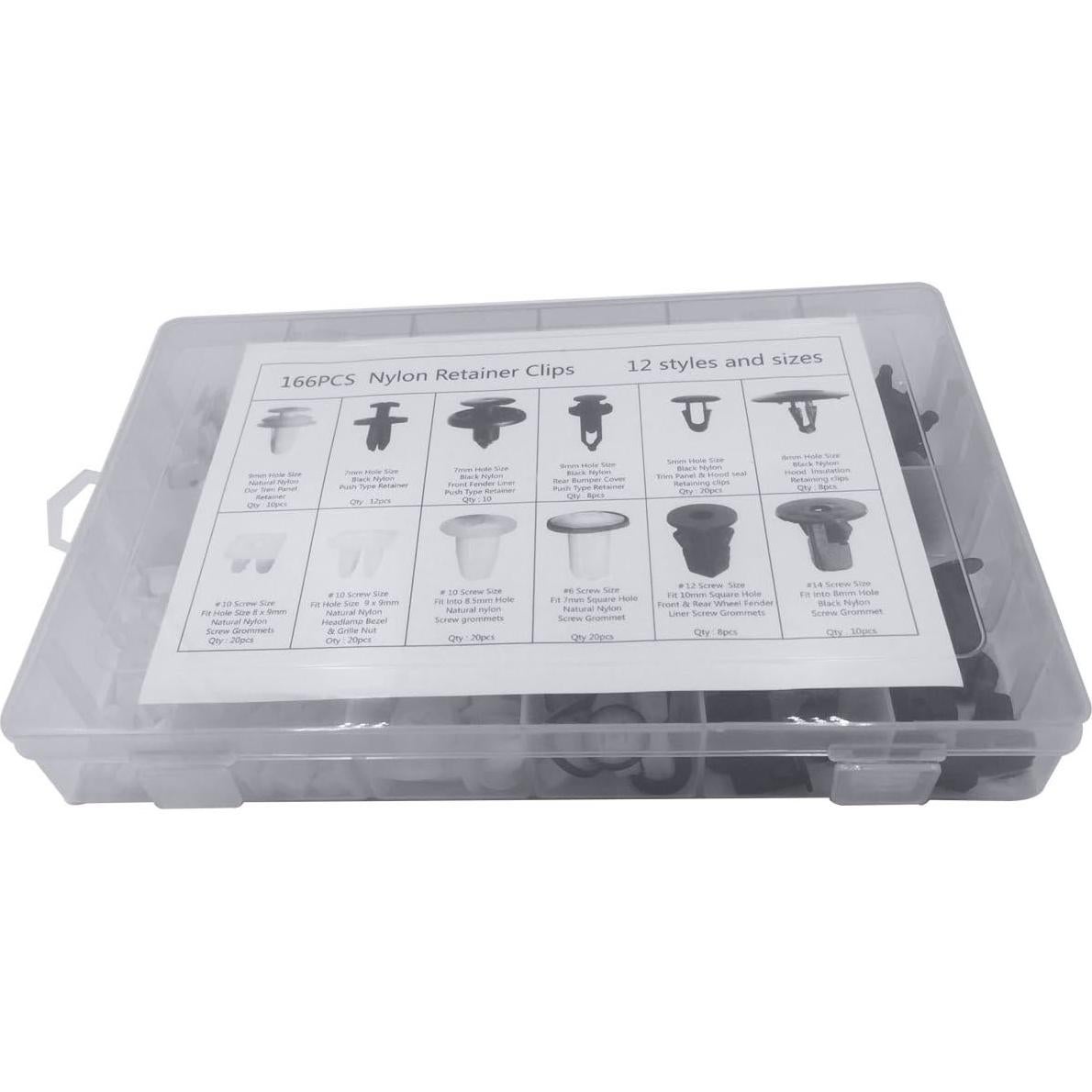 Juego de Clips de Recorte Lantee 166 Piezas para Autos