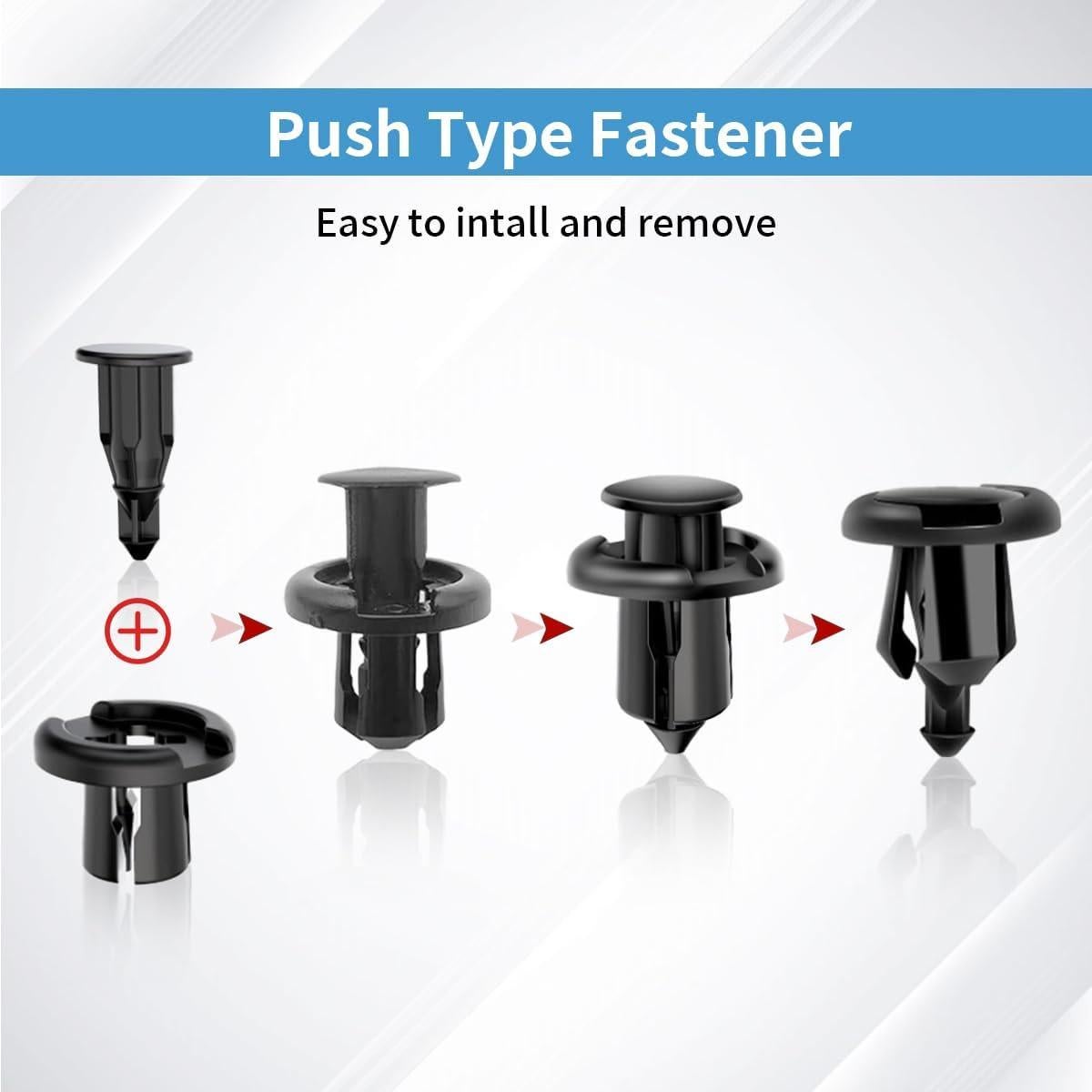 20 Clips de Retención de Nylon Honda para Parachoques 19mm