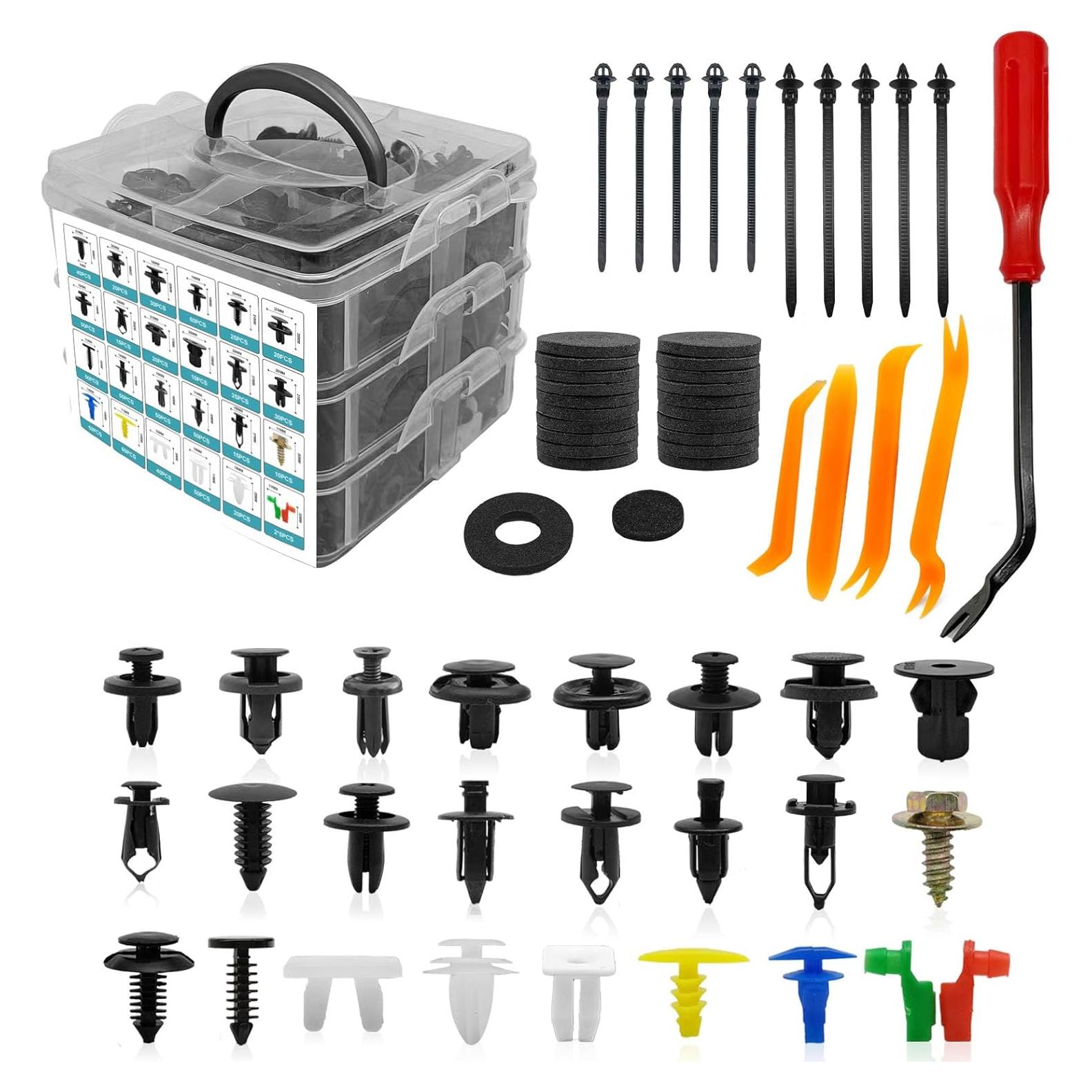 Kit de Sujetadores para Auto ZOKYUYS 835 Piezas Nylon