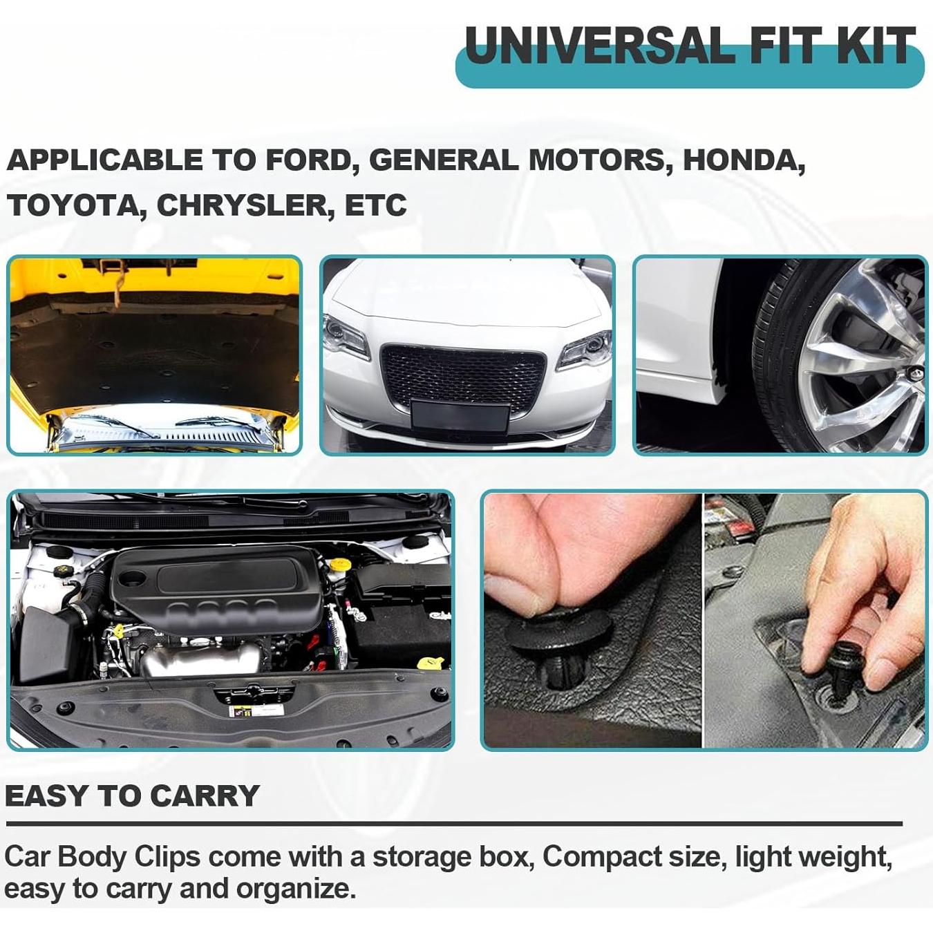 Kit de Sujetadores para Auto ZOKYUYS 835 Piezas Nylon