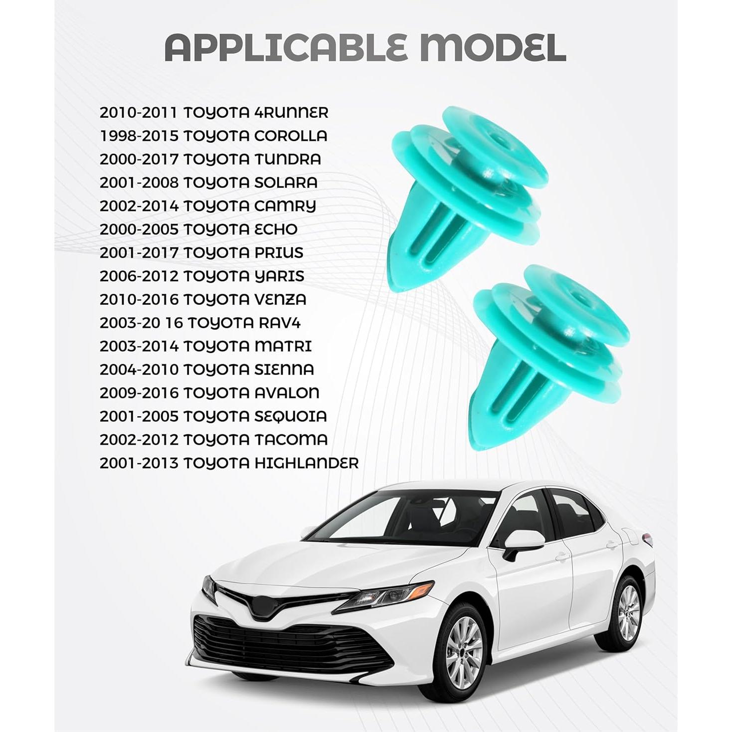 20PCS Car Clips,Car Accessories Door Panel Retainer Clips,Universal Automotive Push Fastener Clip Trim Panel Retainer,Reusable Plastic Trim Car Fenders,Replace #90467-10188 90467-A0005