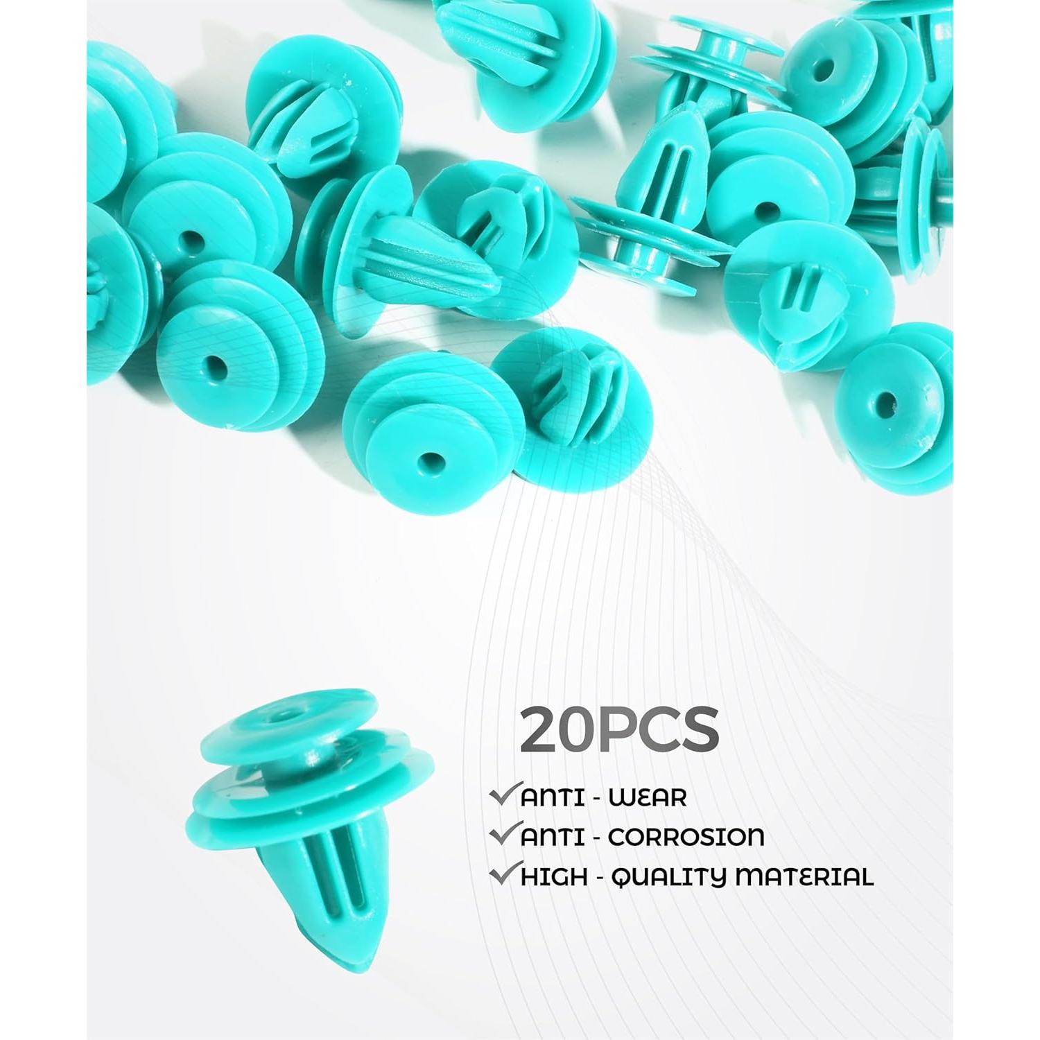 20PCS Car Clips,Car Accessories Door Panel Retainer Clips,Universal Automotive Push Fastener Clip Trim Panel Retainer,Reusable Plastic Trim Car Fenders,Replace #90467-10188 90467-A0005
