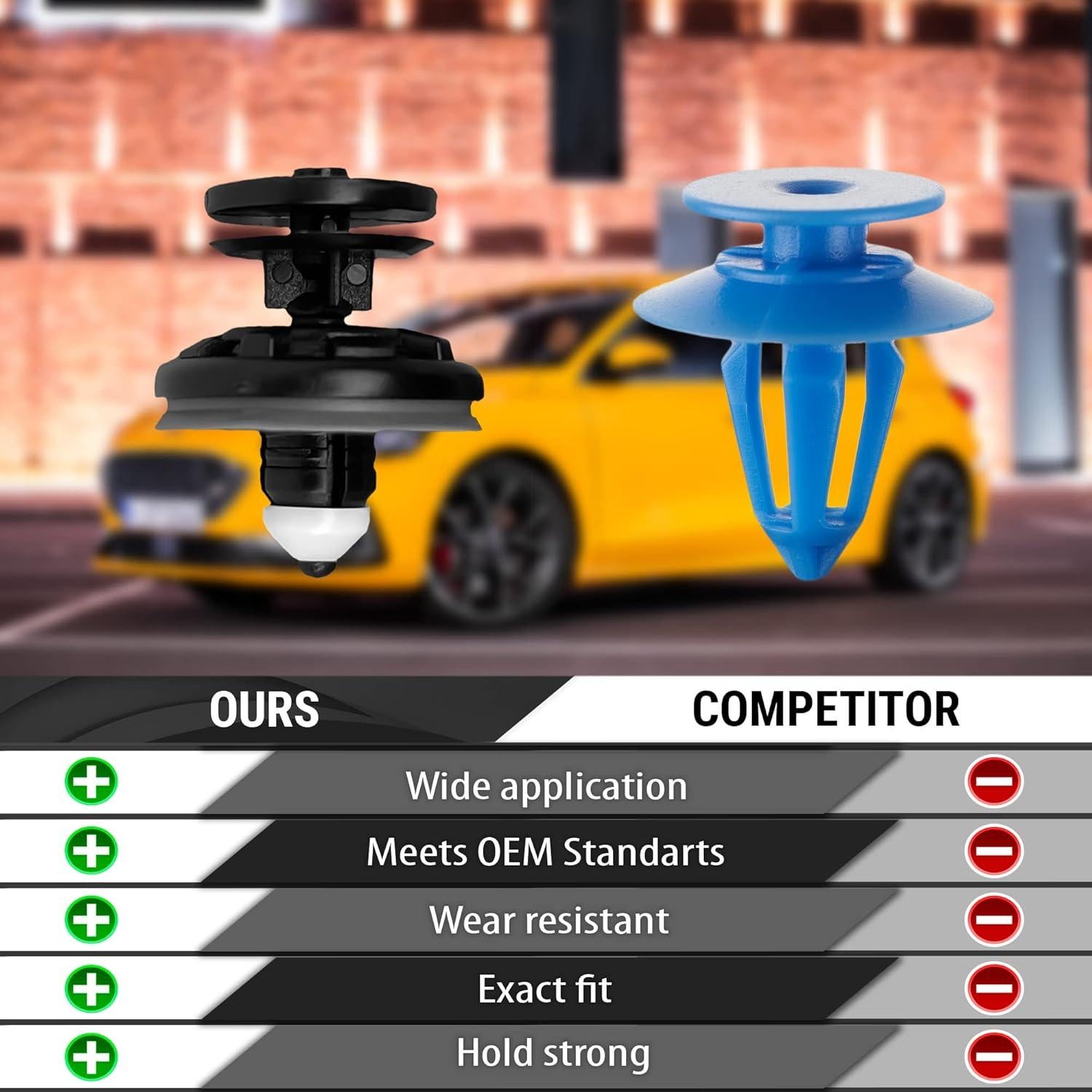 20 Clips de Retención de Panel de Recorte Automajor 6Q0868243