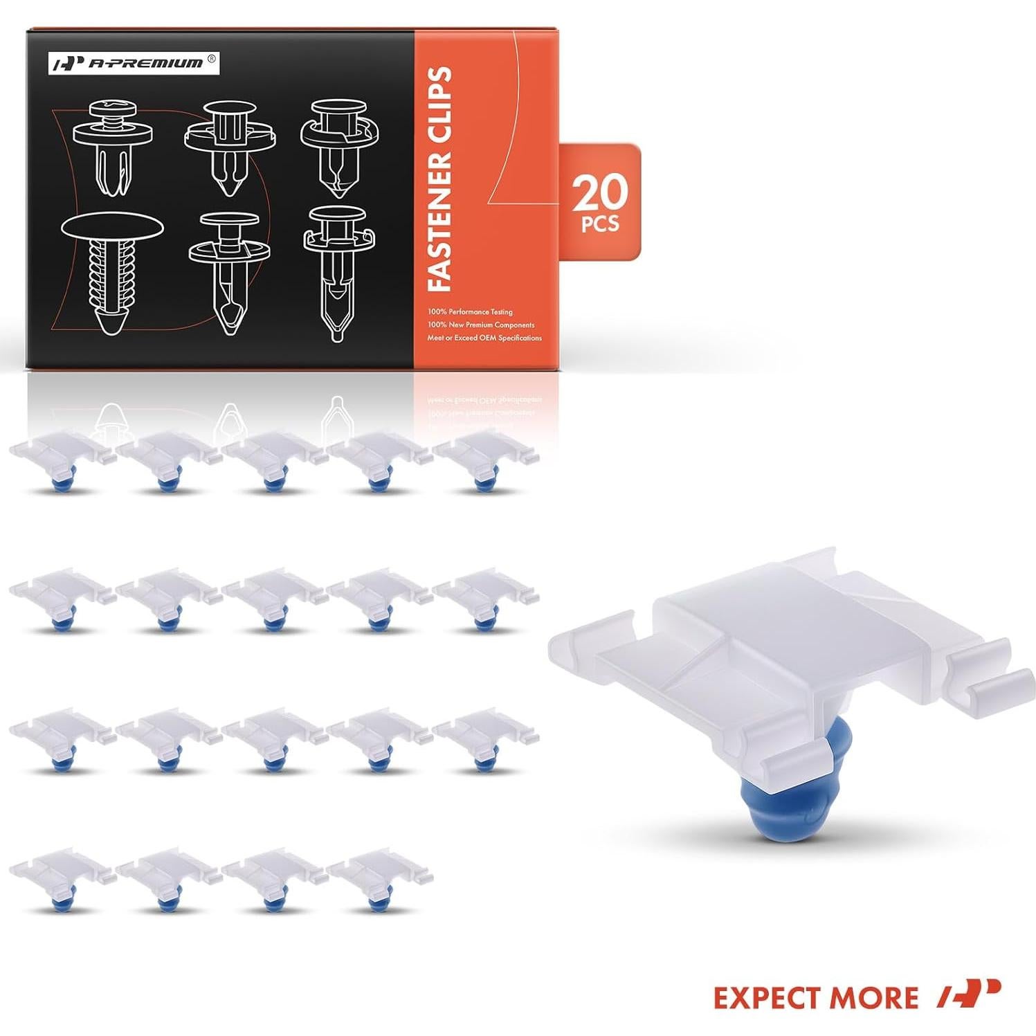 20 Clips Sujetadores Nylon A-Premium para Volkswagen Jetta Golf