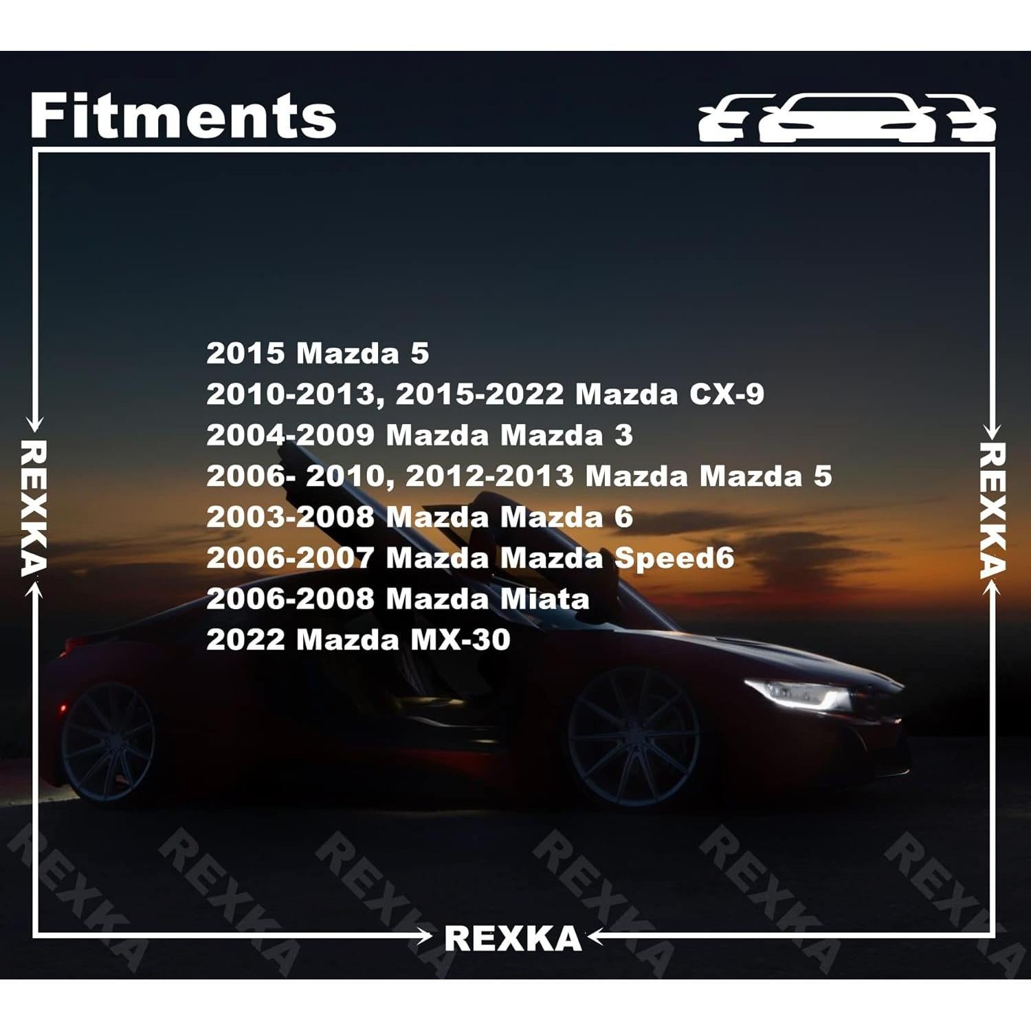 Clips de Panel de Recorte Rexka 51pcs para Mazda - GJ6R-68-ABX