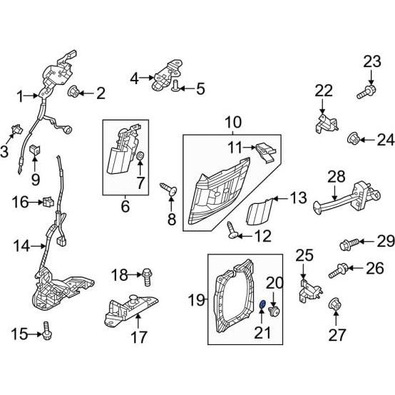 Clips de Panel de Recorte Rexka 51pcs para Mazda - GJ6R-68-ABX