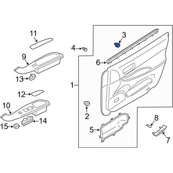 Clips de Panel de Recorte Rexka 51pcs para Mazda - GJ6R-68-ABX