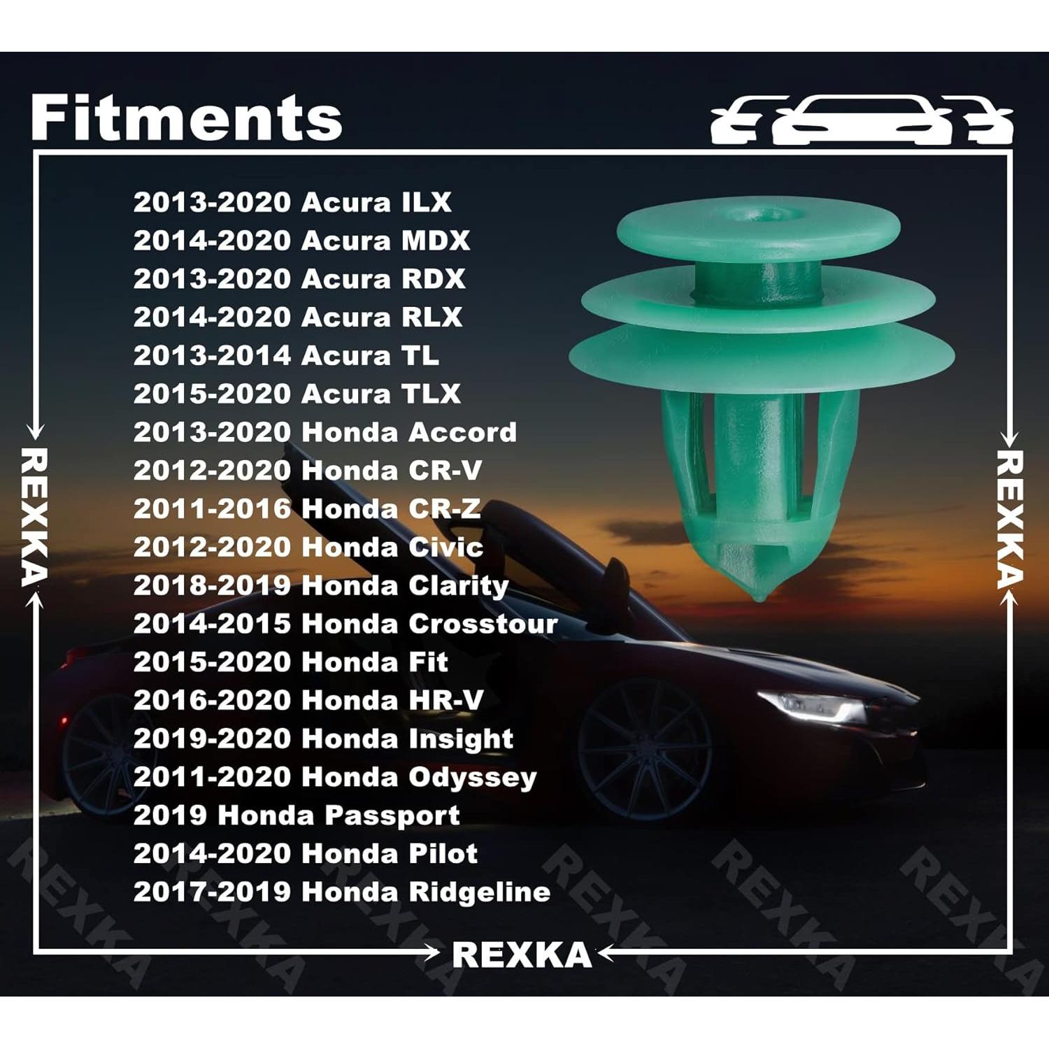 51 Clips de Retención para Paneles Honda + Extractor