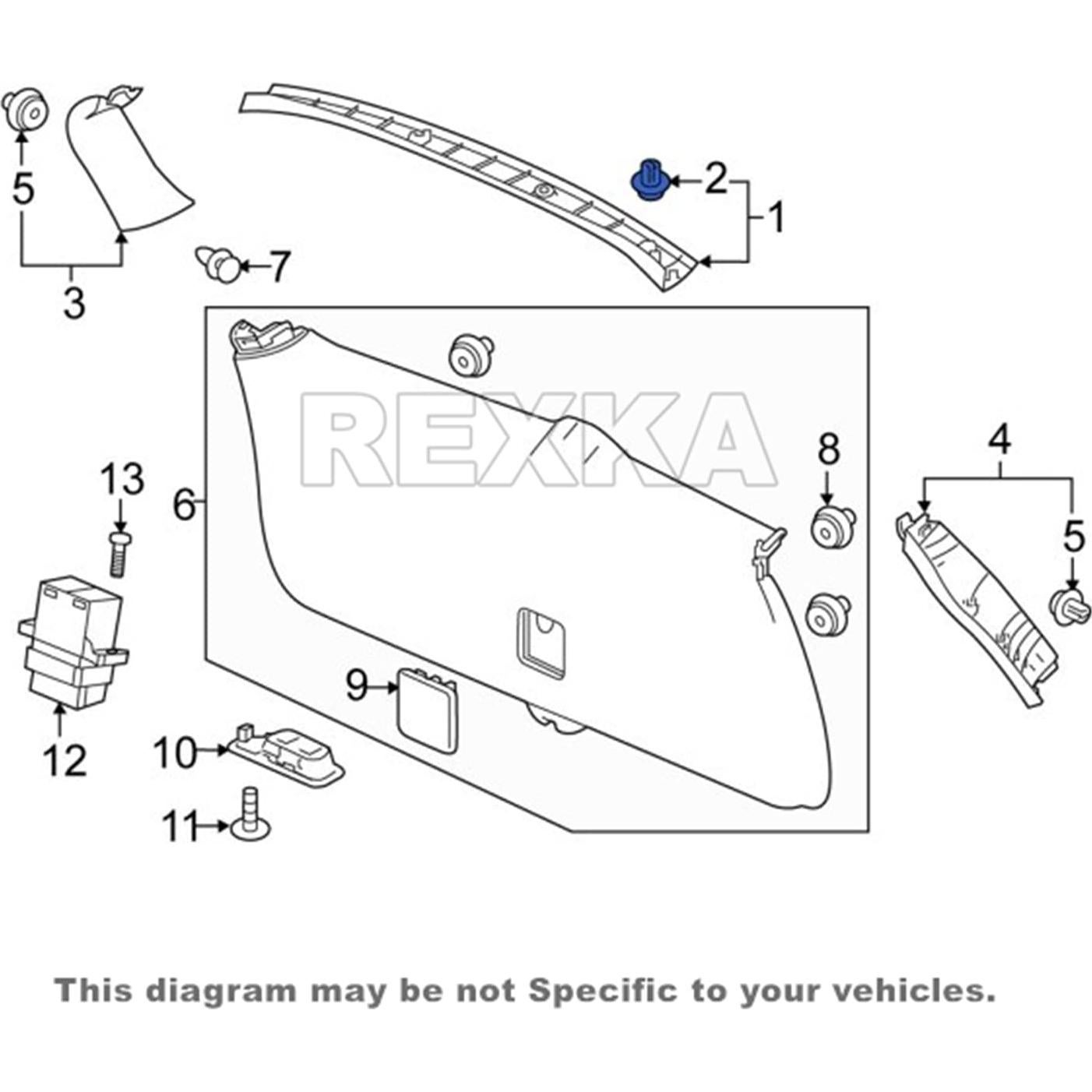 51 Clips de Retención para Paneles Honda + Extractor