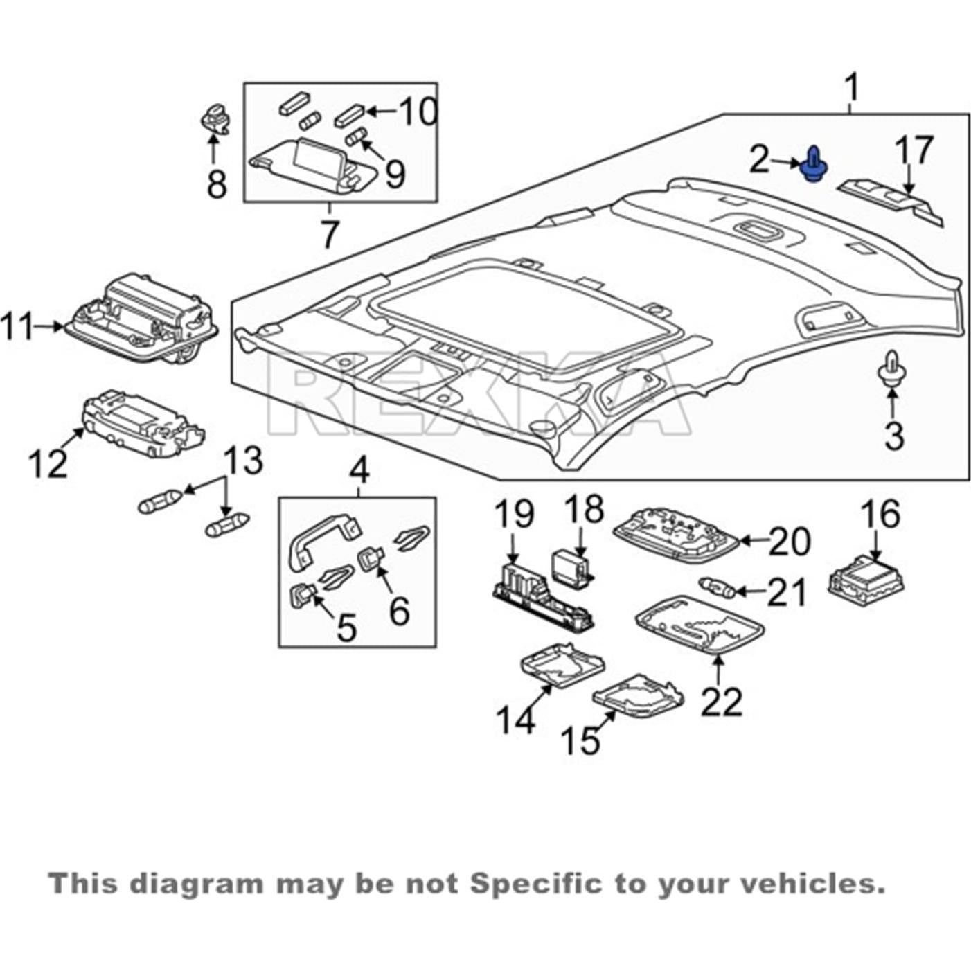 51 Clips de Retención para Paneles Honda + Extractor