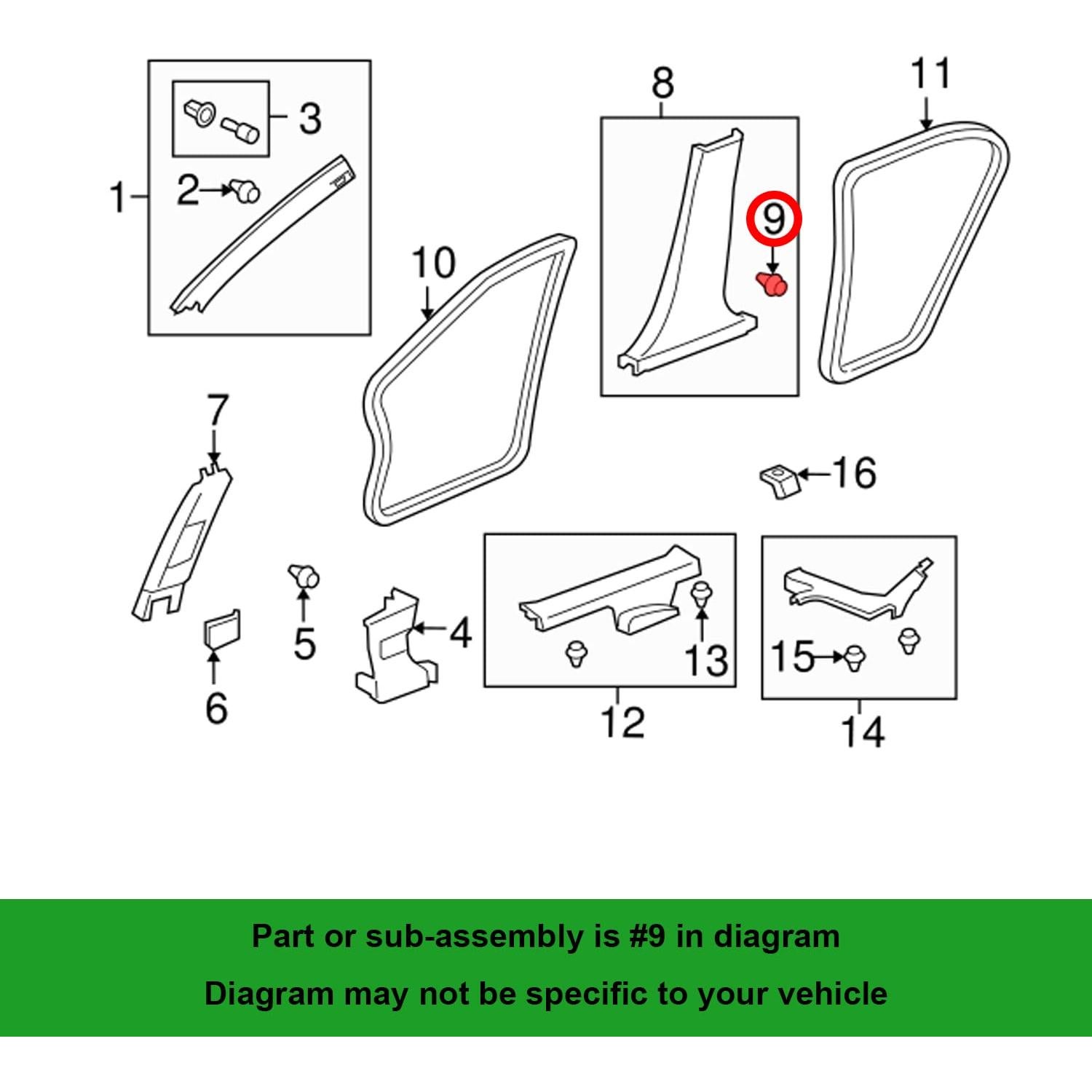 25 Clips de Retención de Moldura OAUTOO para Honda y Acura