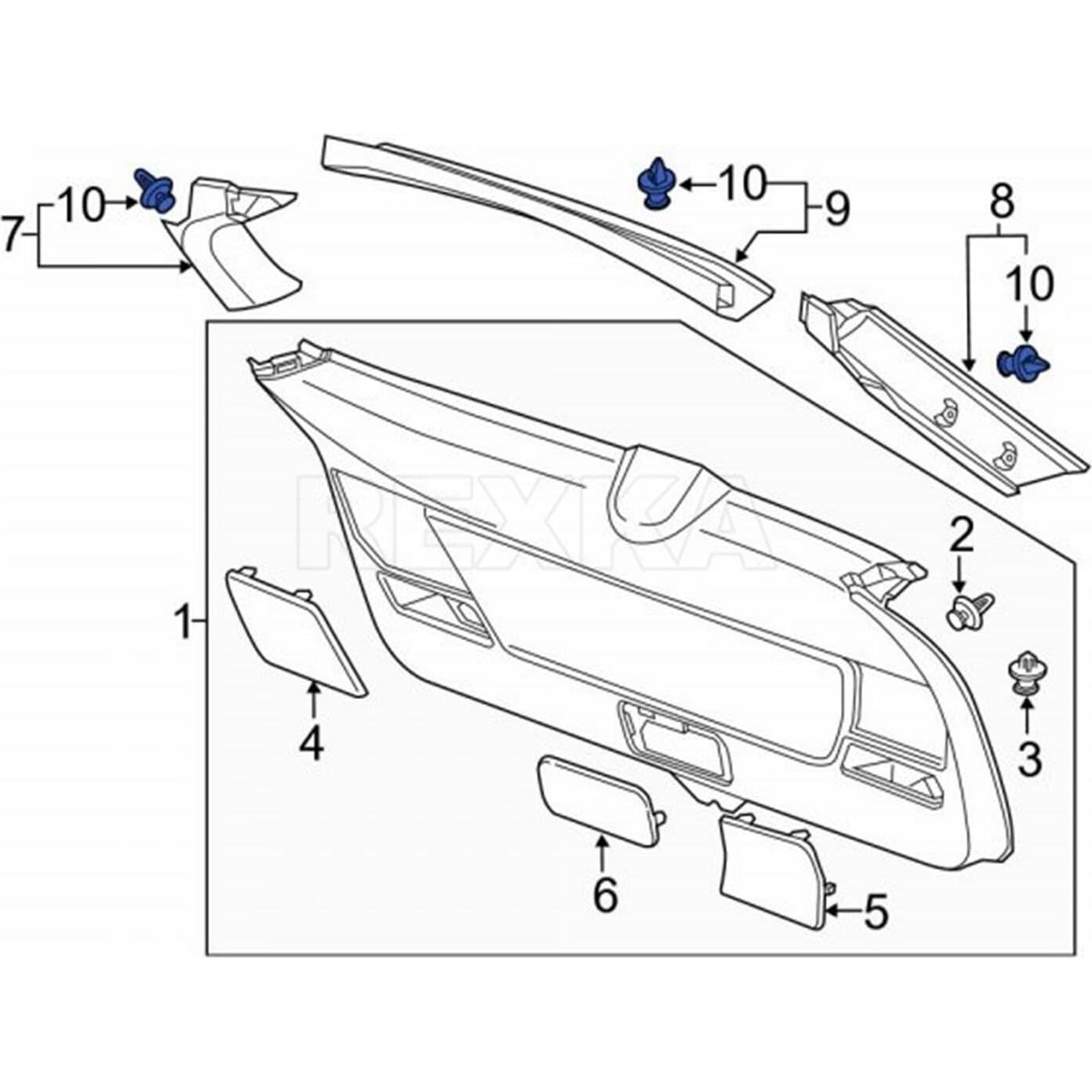 Sujetadores de Panel de Recorte de Puerta Honda Acura 30pcs