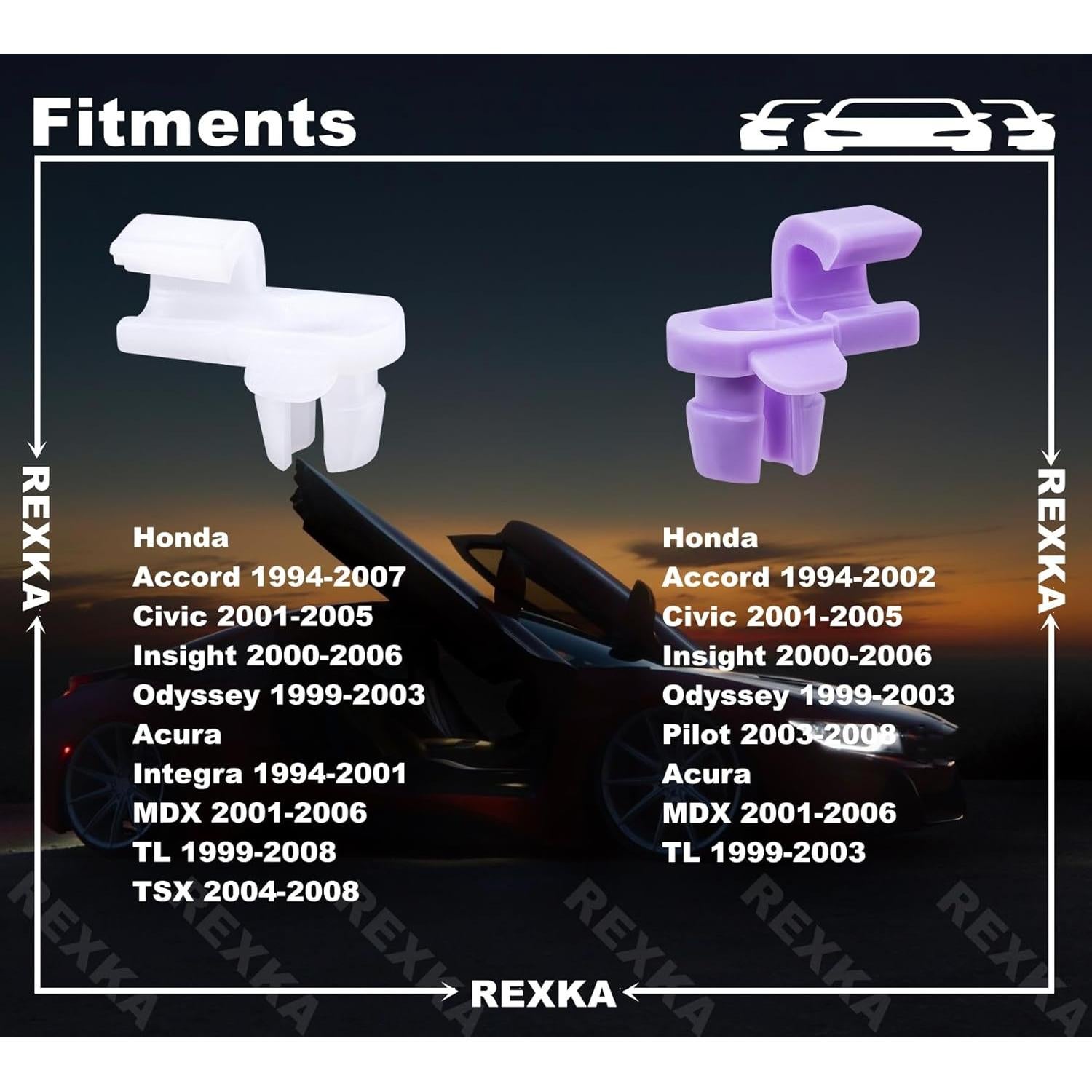 Kit de Clips de Varilla de Cerradura Honda Acura - 5 Piezas