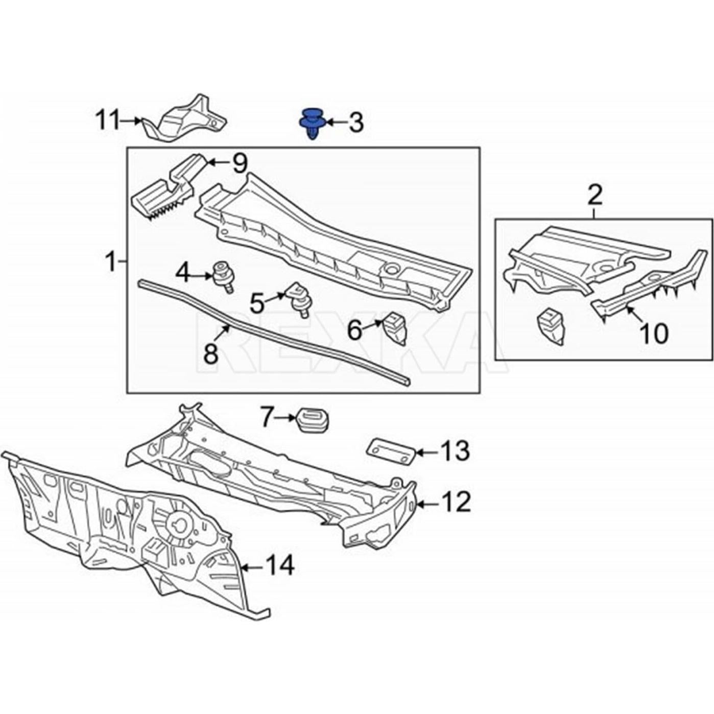 Sujetadores de Clips de Retención Rexka 30pcs para Honda Acura