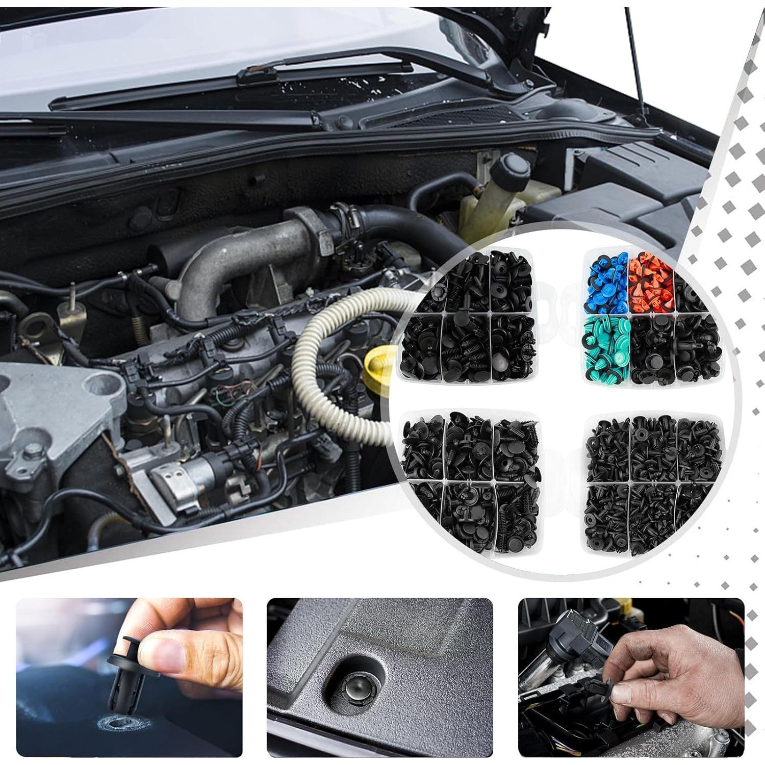 Juego de Clips de Retención Automotriz UNENDA 1351PCS Nylon