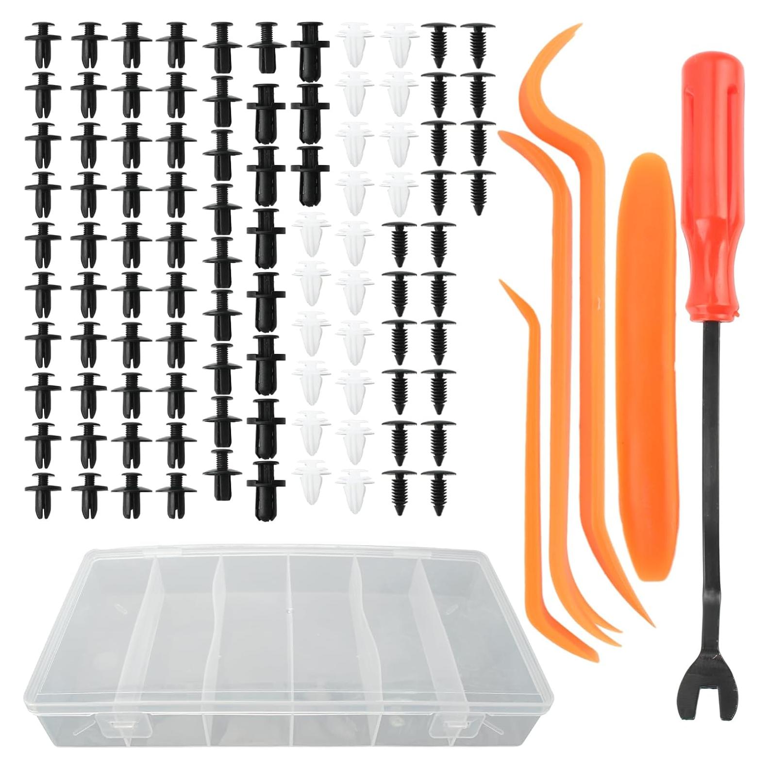 Kit de 100 Clips de Retención GoaMotors con 5 Herramientas