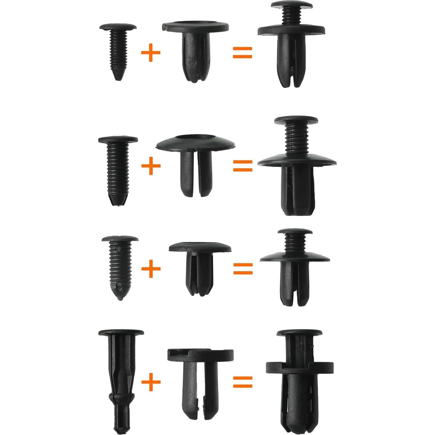 Kit de 100 Clips de Retención GoaMotors con 5 Herramientas