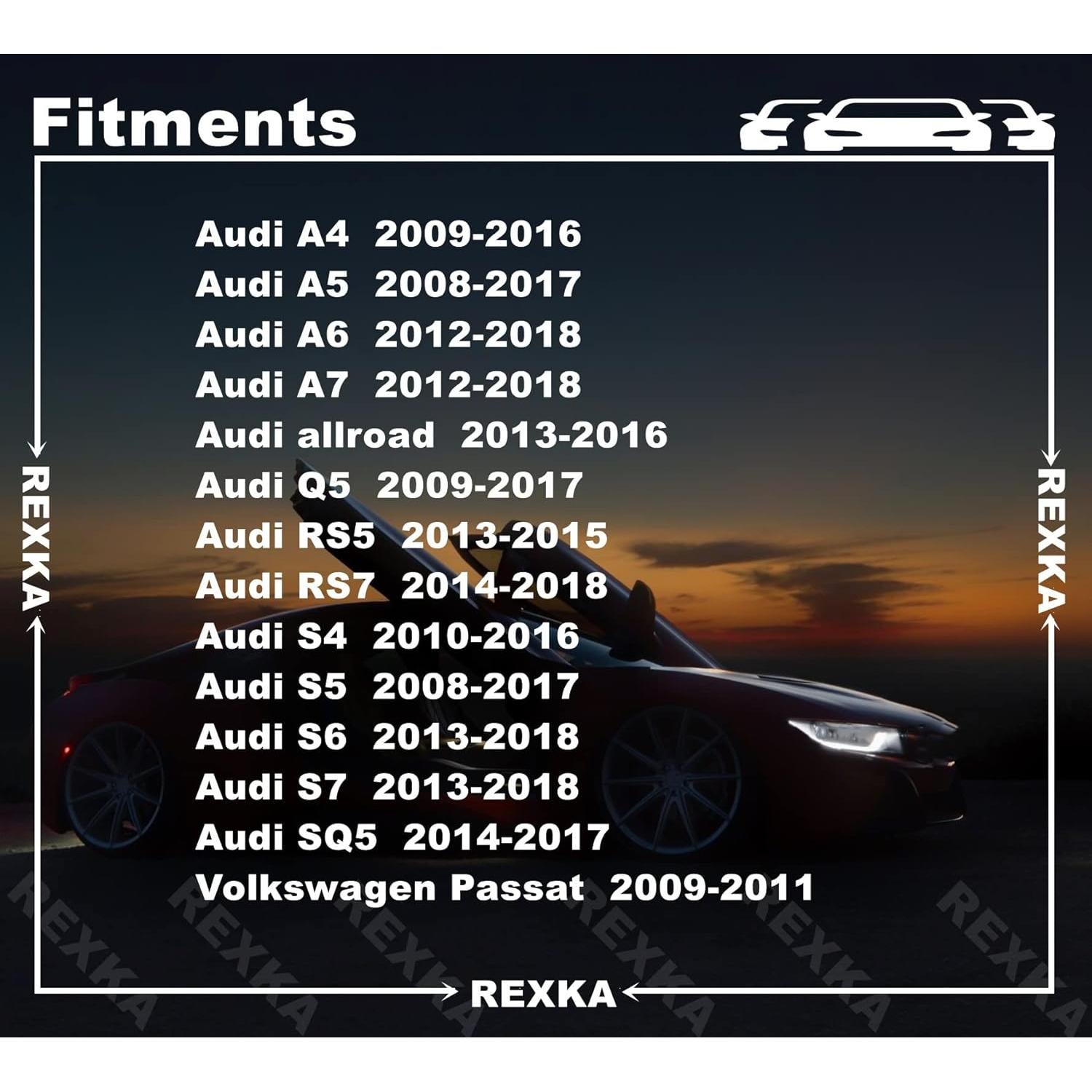 Clips de Retención Guardabarros Audi 4F0-825-429A Rexka 10pcs