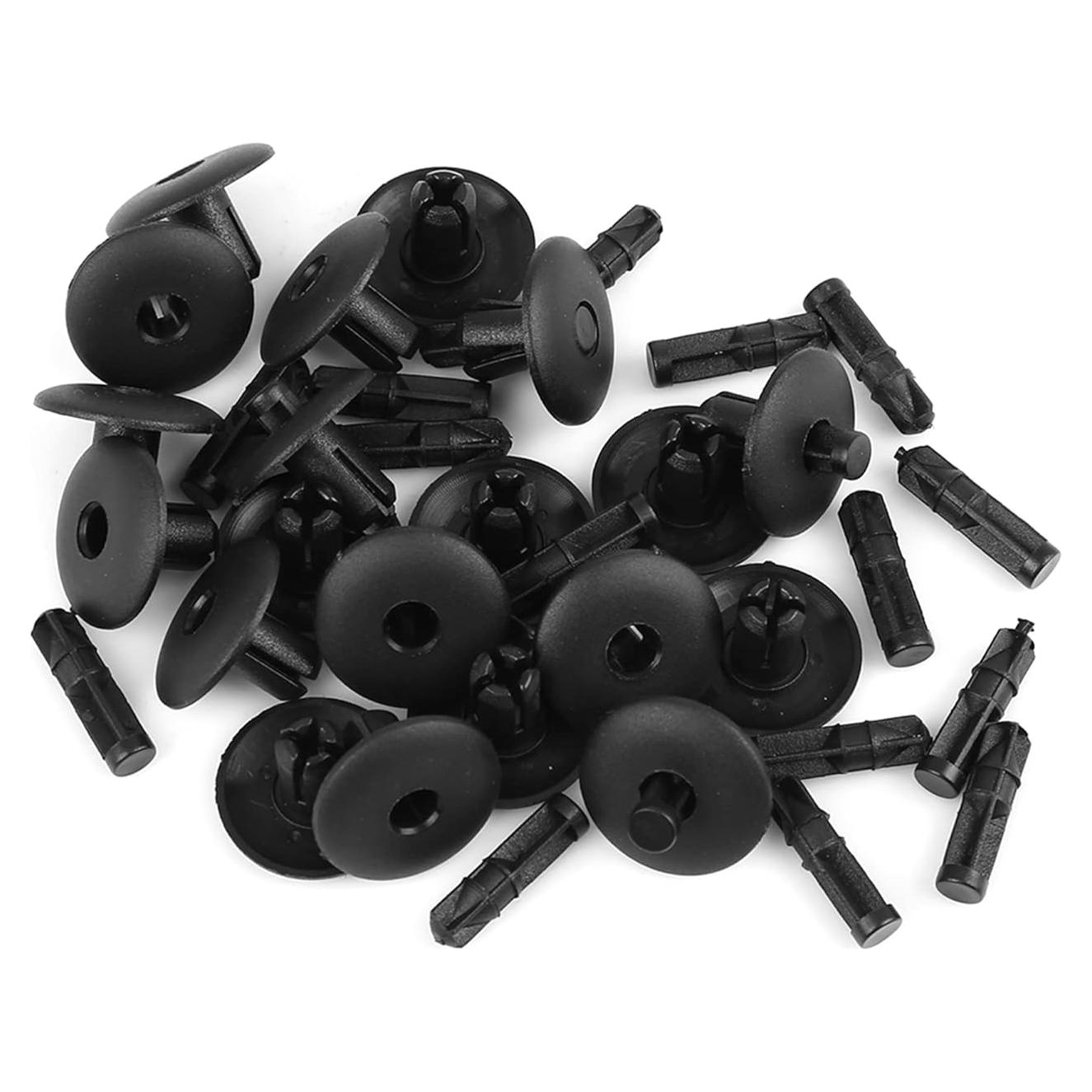 Sujetadores de Plástico uxcell 20pcs Remache Clip Parachoques Audi