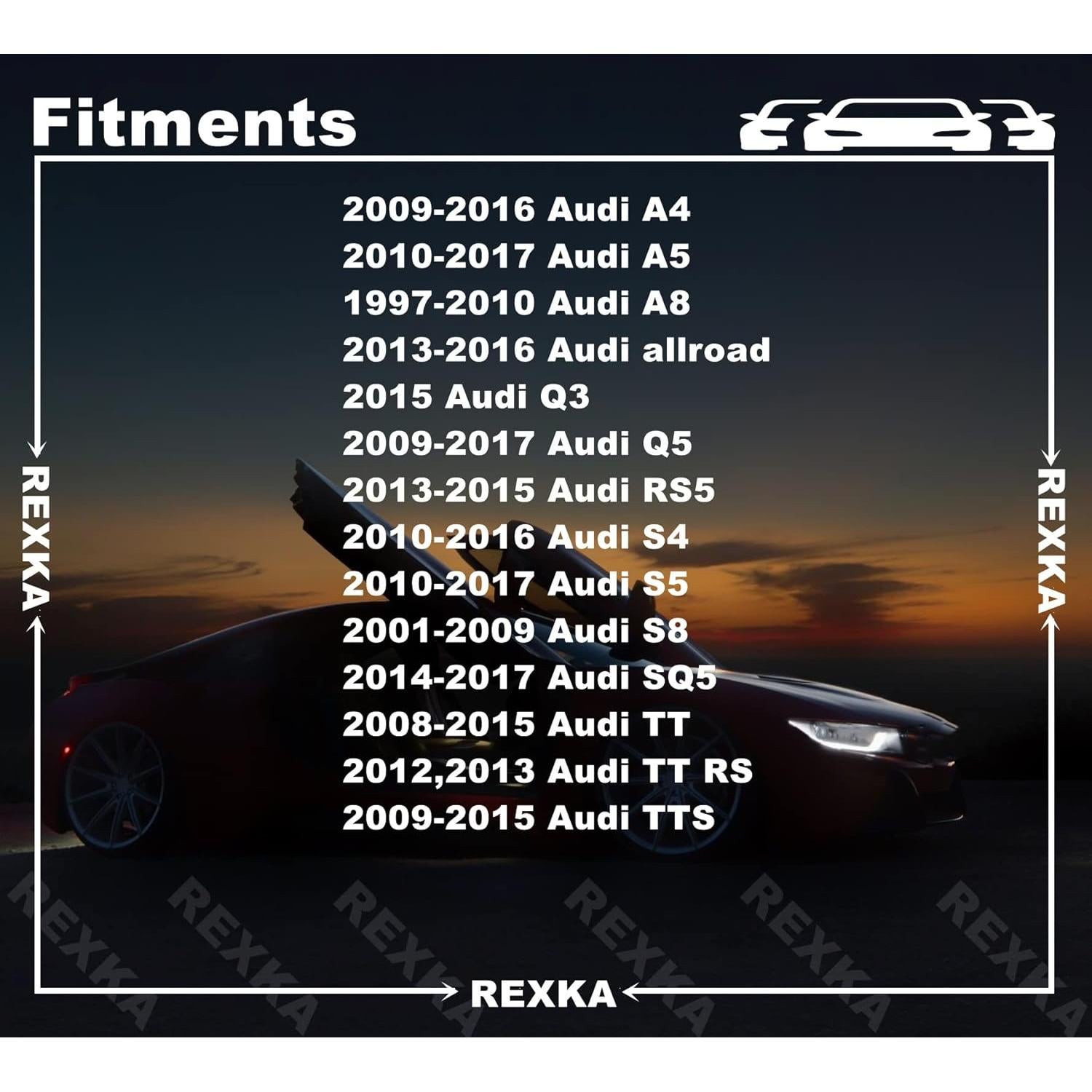 Clips de Retención Tipo Push Rexka 51pcs para Audi A4 A5 A8 Q3 Q5