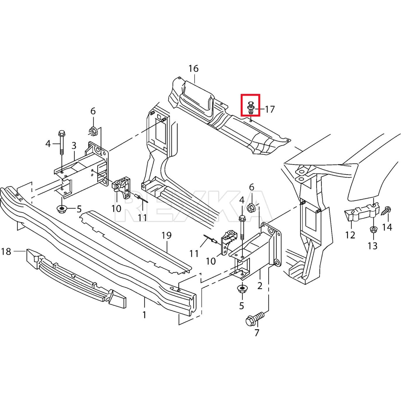 Clips de Retención Tipo Push Rexka 51pcs para Audi A4 A5 A8 Q3 Q5