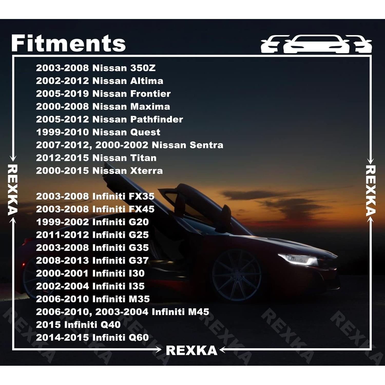 Clips de Panel de Recorte de Puerta Rexka 10pcs para Nissan/Infiniti