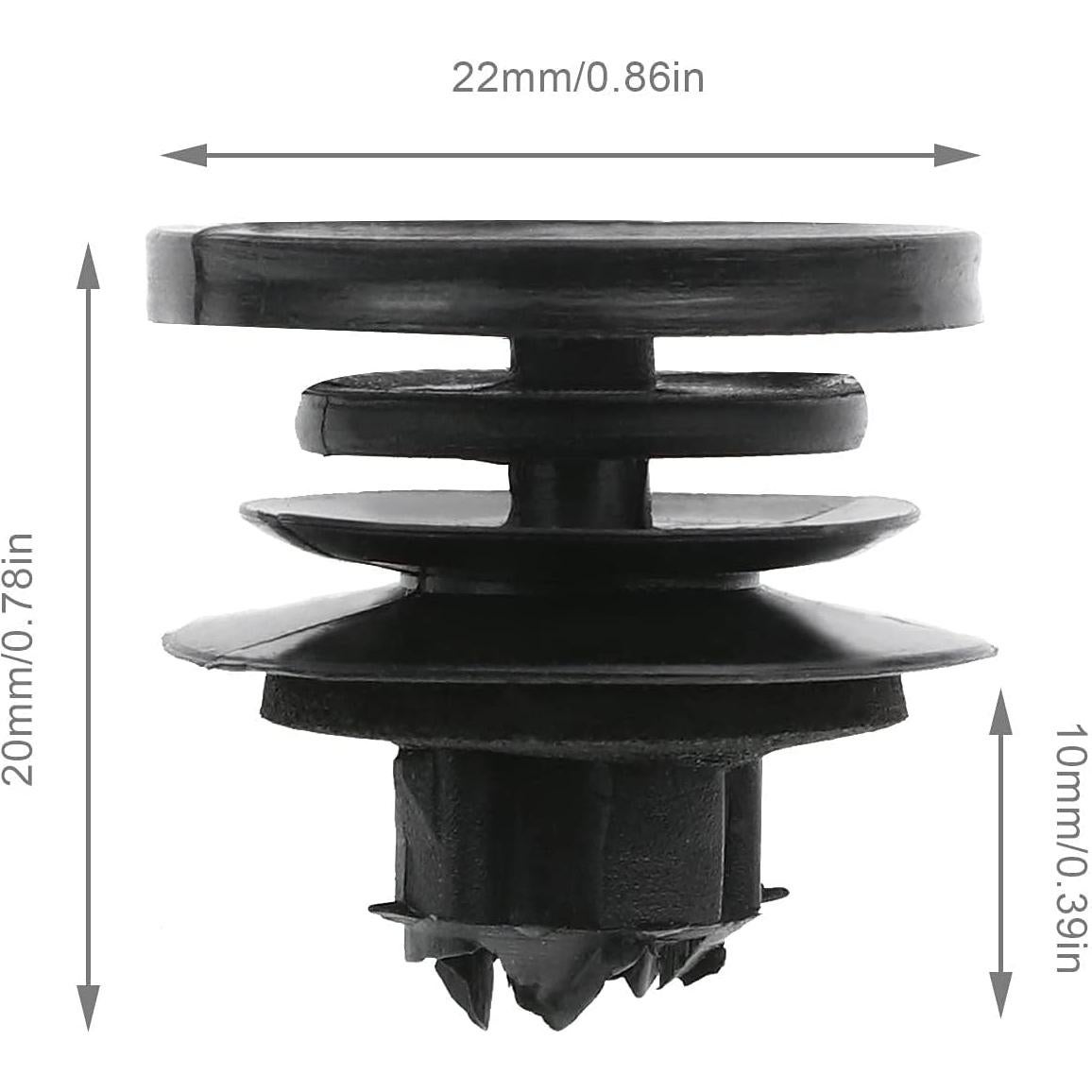 50 Clips de Panel de Puerta Interior Auto-plaza para Golf MK4