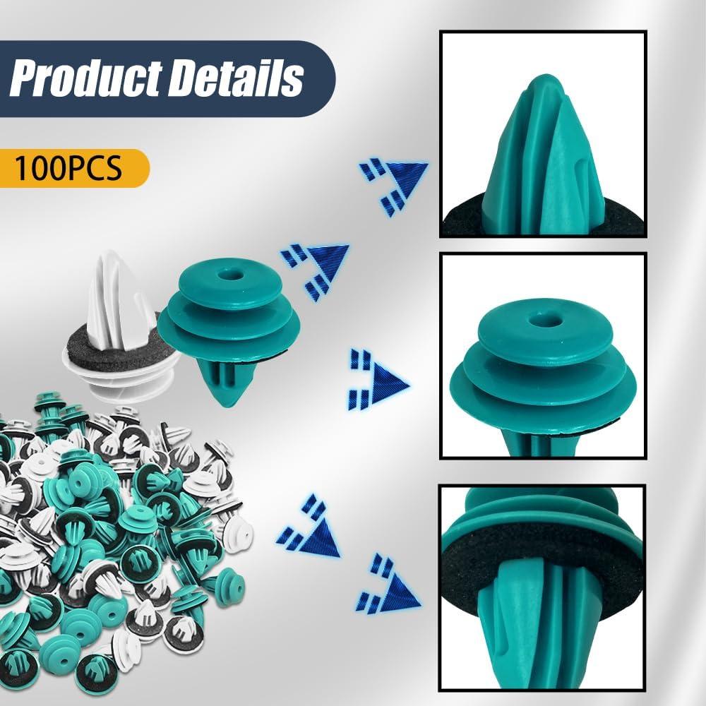 100 Clips de Retención de Panel de Puerta Toyota Lexus