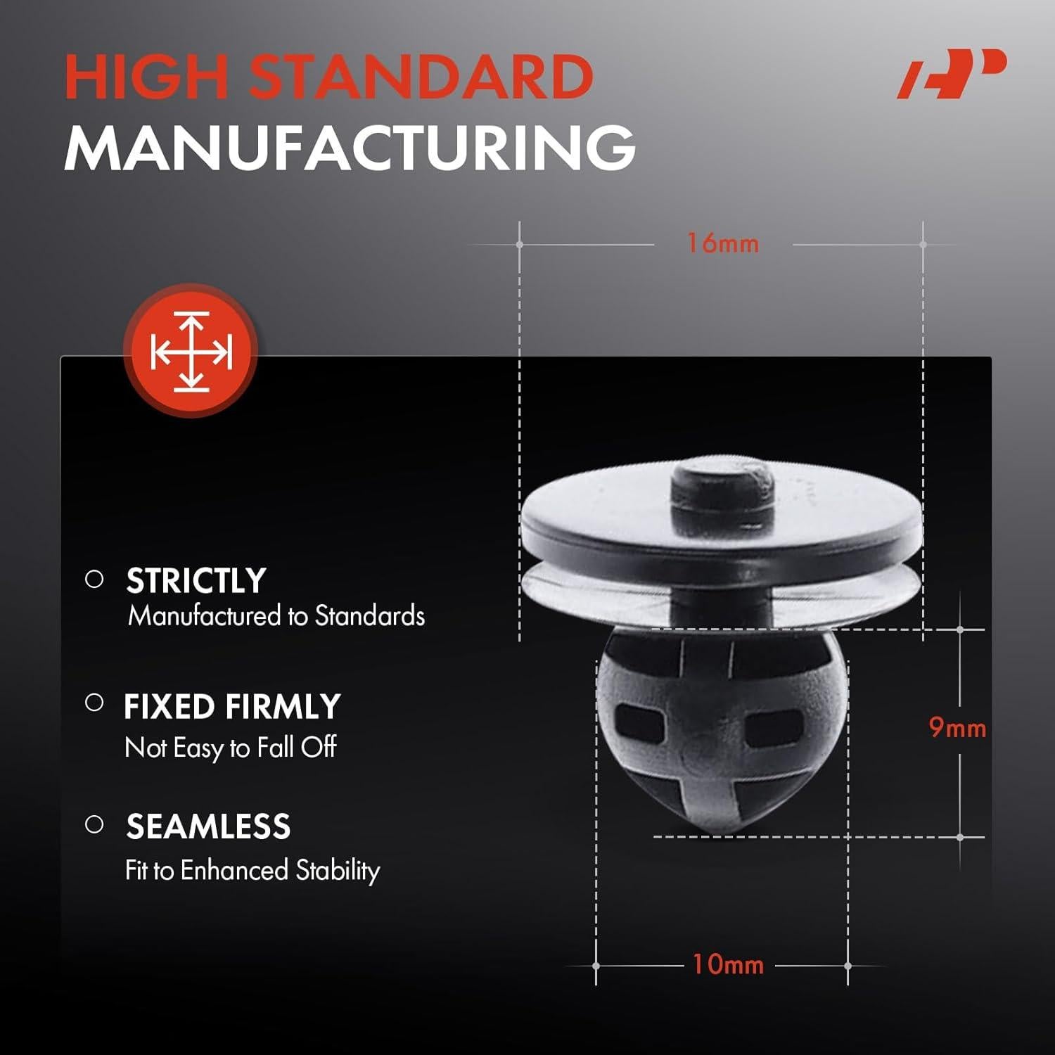 30 Clips Sujetadores de Panel A-Premium para Volkswagen