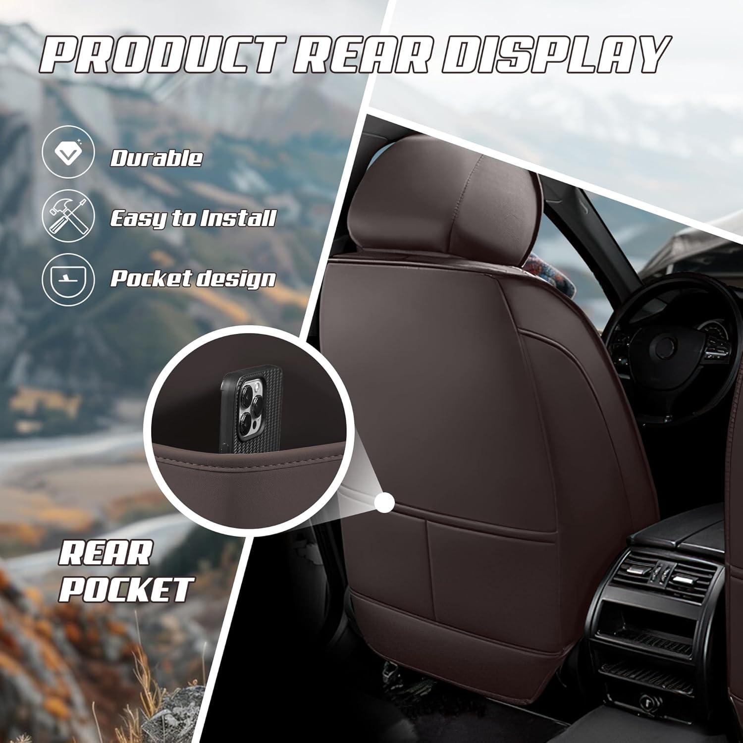 Fundas de Asiento de Coche ACDY para Volkswagen Jetta 2000-2026 - 2 Pcs Frontal Color Café