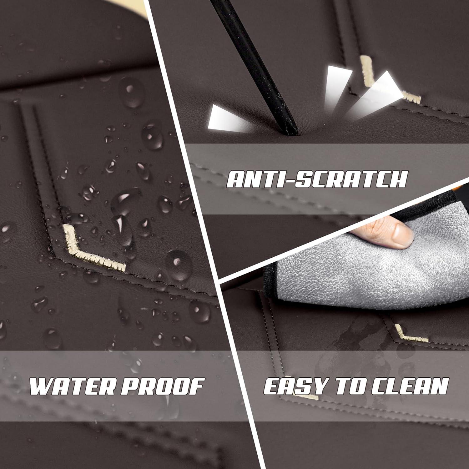 Fundas de Asiento de Coche ACDY para Volkswagen Jetta 2000-2026 - 2 Pcs Frontal Color Café