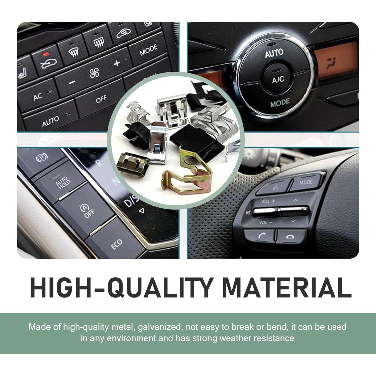 100 Clips U de Metal Ferianl para Coche VW 4A0-867-276A